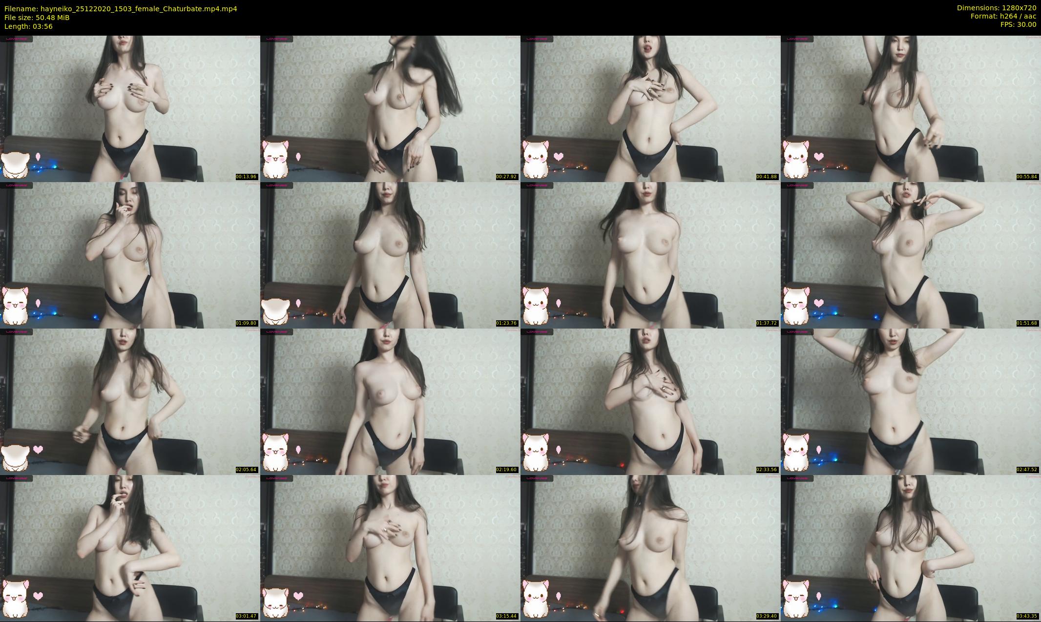 hayneiko — 4 minute Chaturbate female cam show recording, 720p, Dec 25, 2020