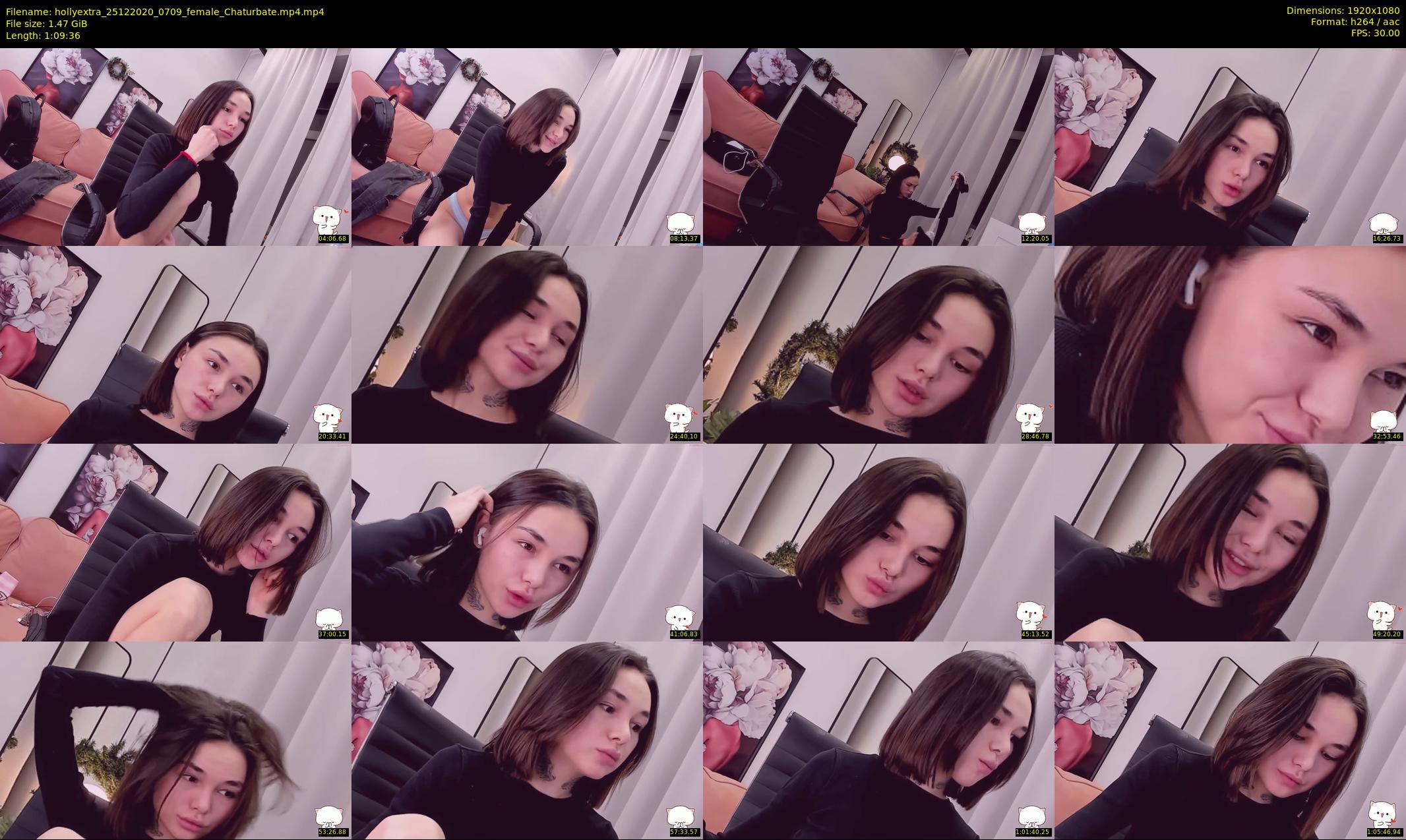 hollyextra — 70 minute Chaturbate female cam show recording, 1080p, Dec 25, 2020