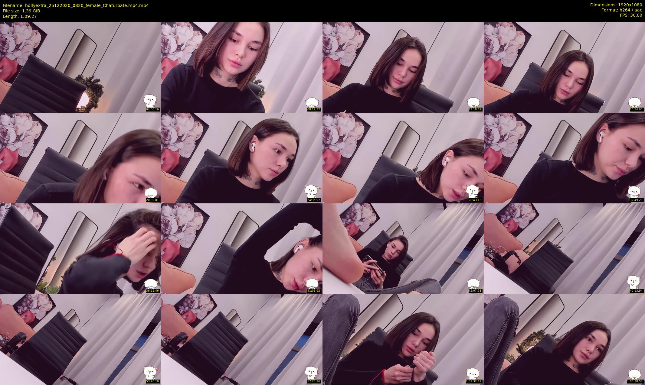hollyextra — 70 minute Chaturbate female cam show recording, 1080p, Dec 25, 2020