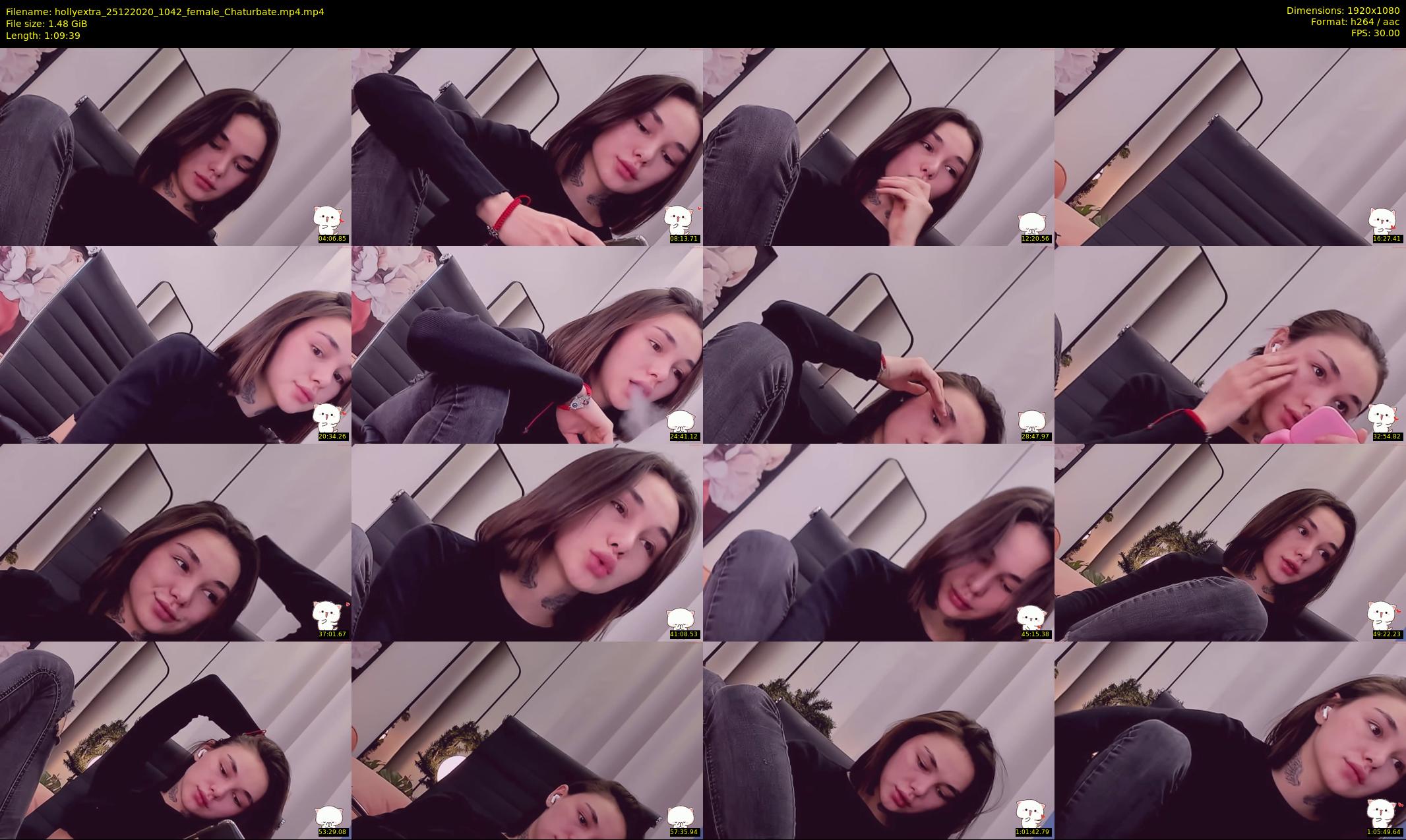 hollyextra — 70 minute Chaturbate female cam show recording, 1080p, Dec 25, 2020