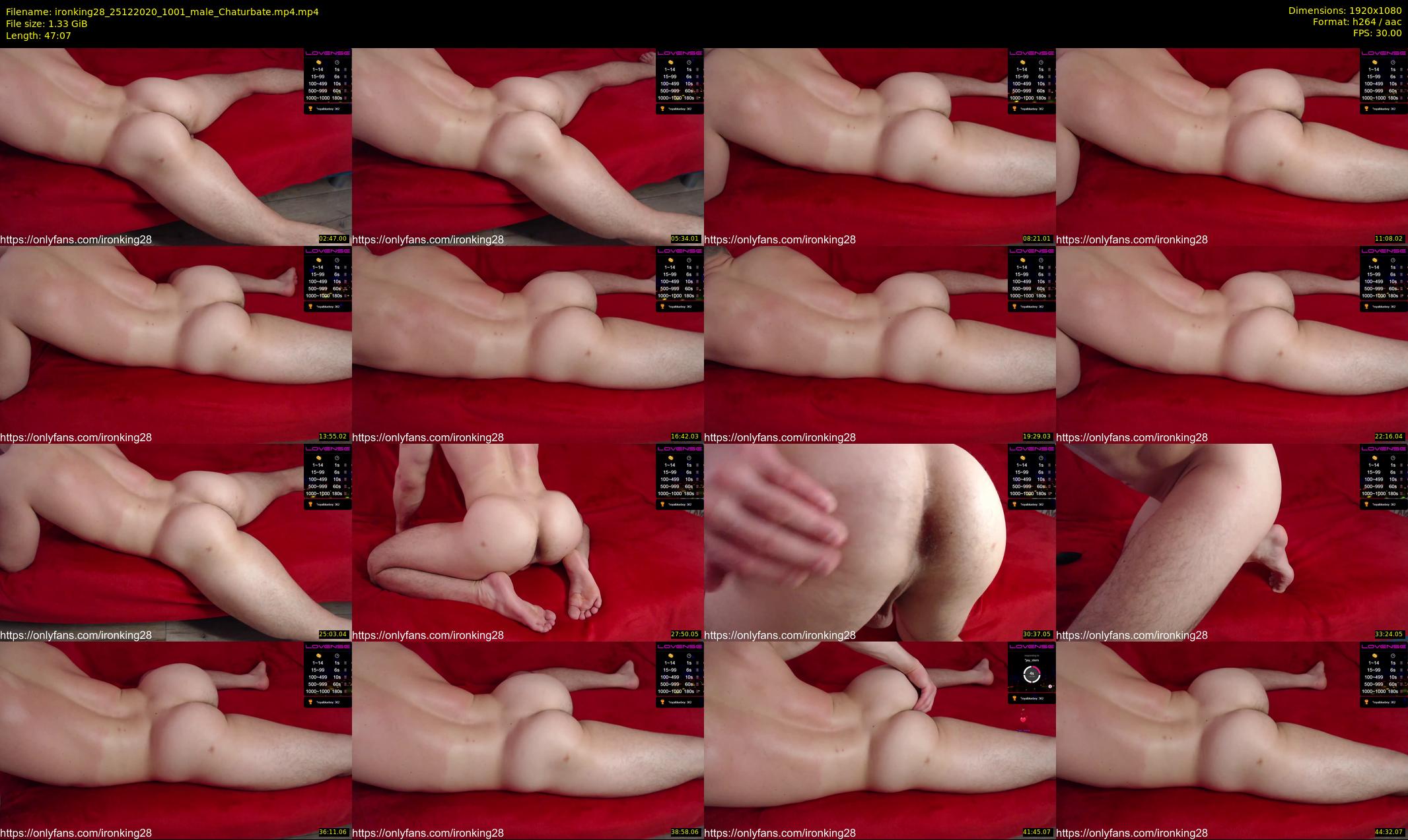 ironking28 — 48 minute Chaturbate male cam show recording, 1080p, Dec 25, 2020