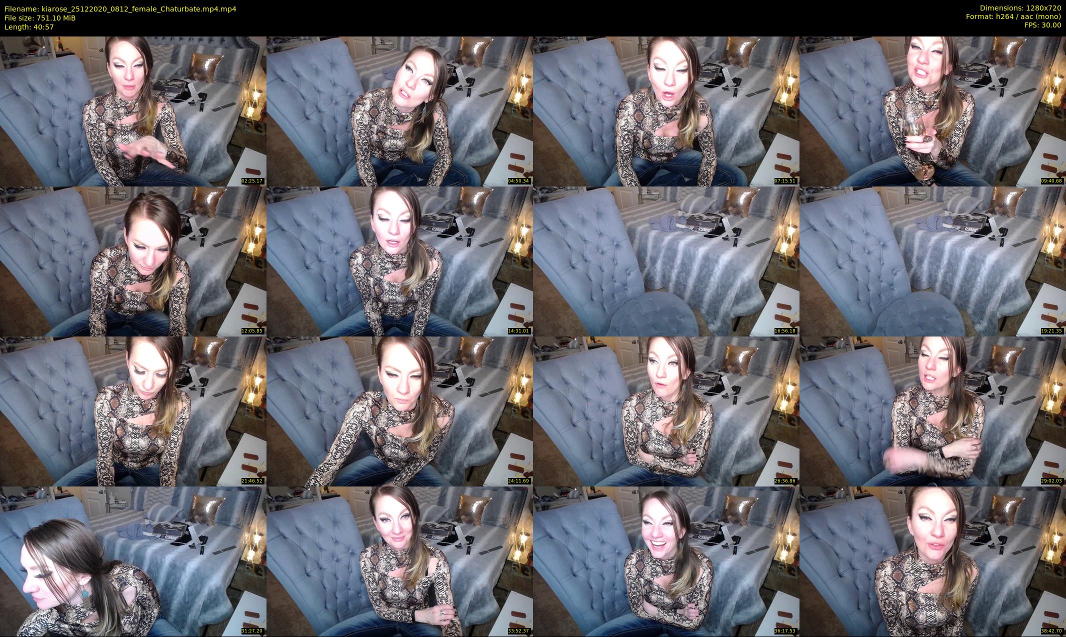 kiarose — 41 minute Chaturbate female cam show recording, 720p, Dec 25, 2020