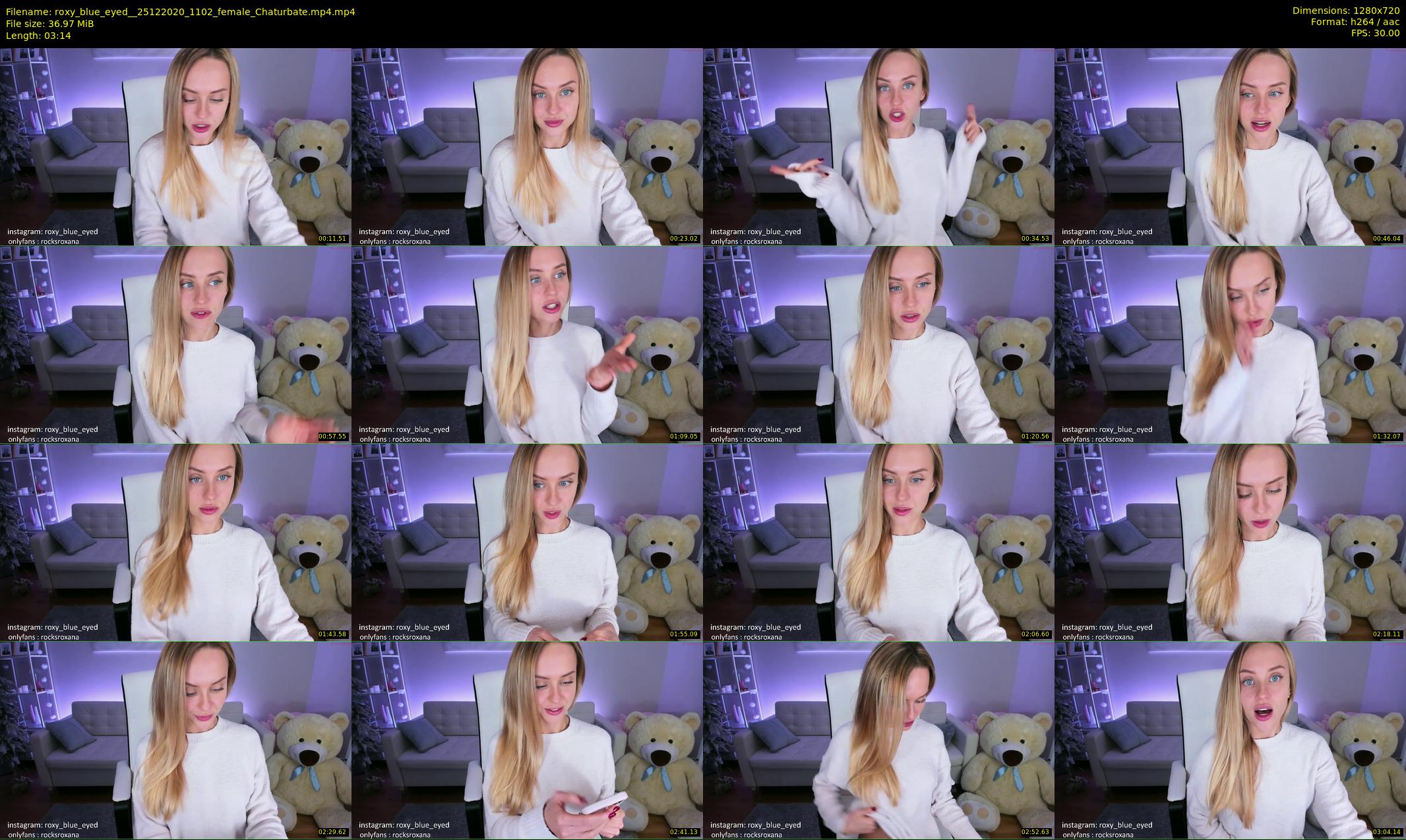 roxy_blue_eyed_ — 4 minute Chaturbate female cam show recording, 720p, Dec 25, 2020