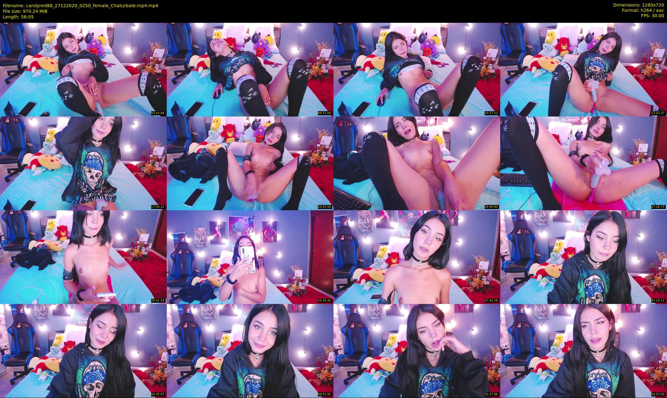 candyred88 — 59 minute Chaturbate female cam show recording, 720p, Dec 27, 2020