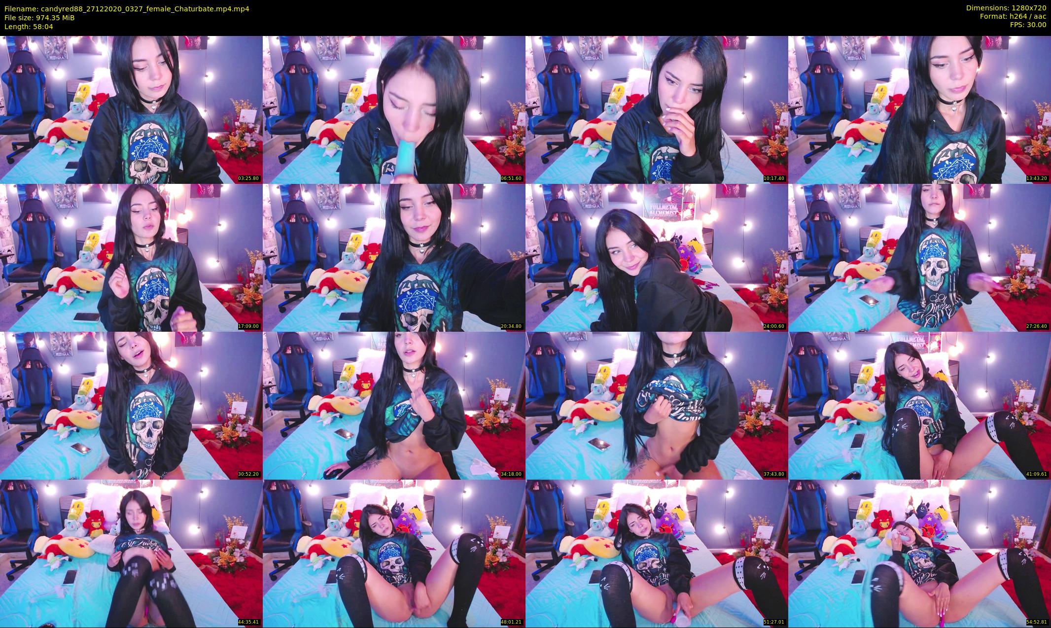 candyred88 — 59 minute Chaturbate female cam show recording, 720p, Dec 27, 2020