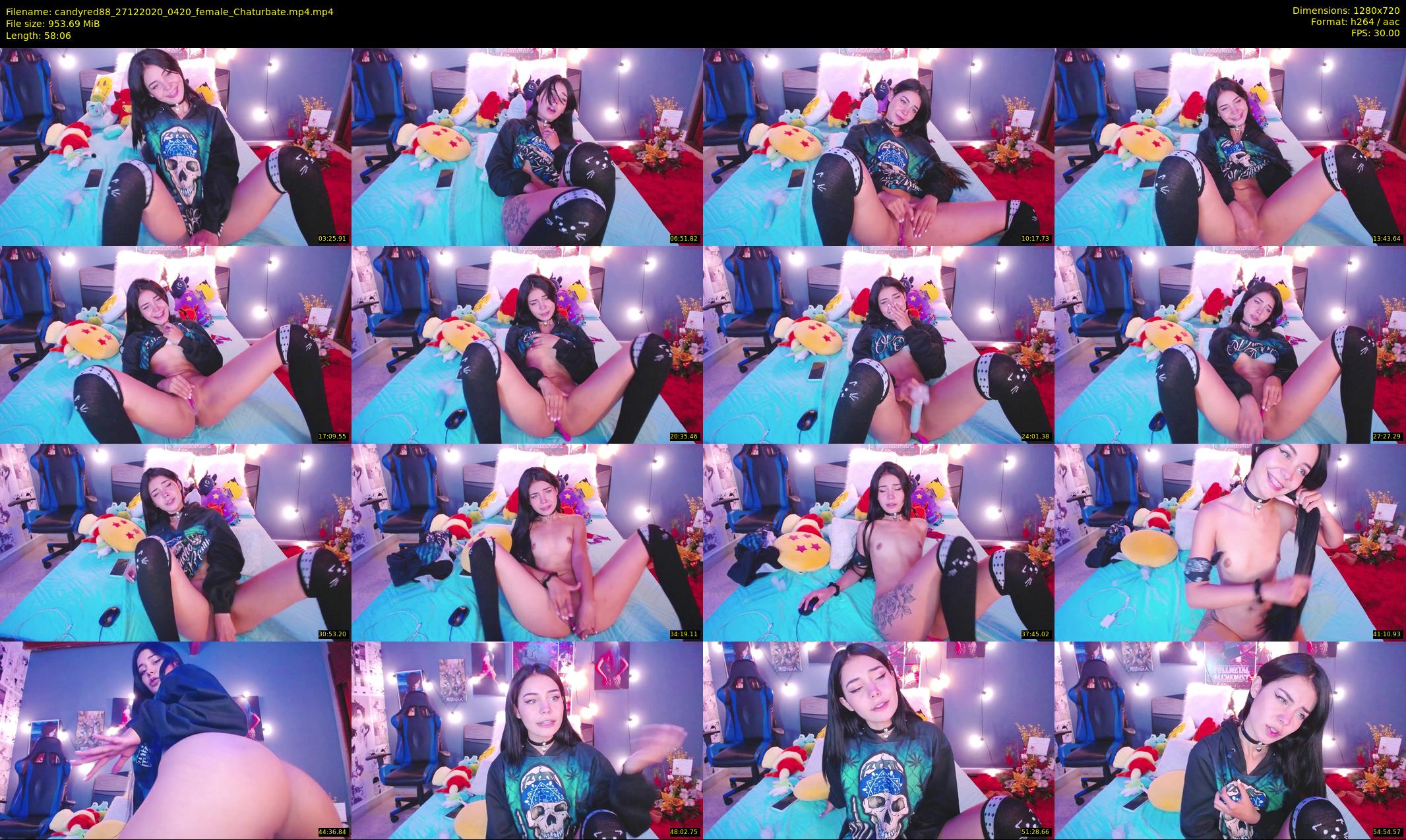 candyred88 — 59 minute Chaturbate female cam show recording, 720p, Dec 27, 2020