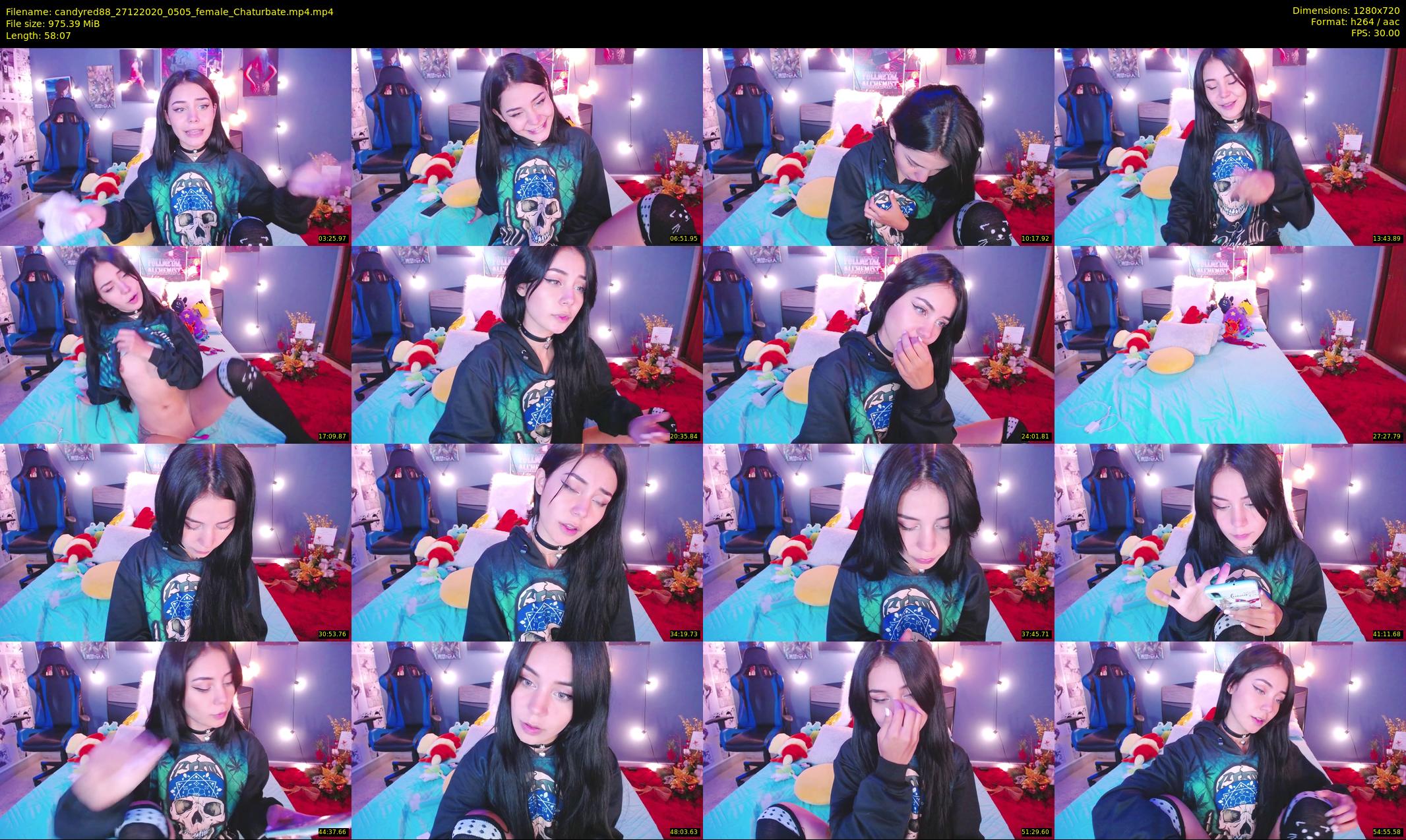 candyred88 — 59 minute Chaturbate female cam show recording, 720p, Dec 27, 2020