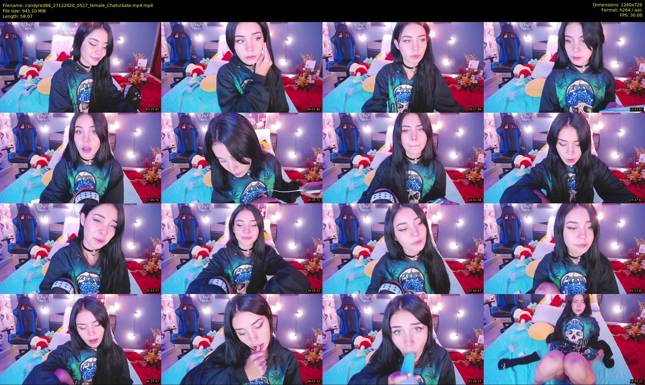 candyred88 — 59 minute Chaturbate female cam show recording, 720p, Dec 27, 2020