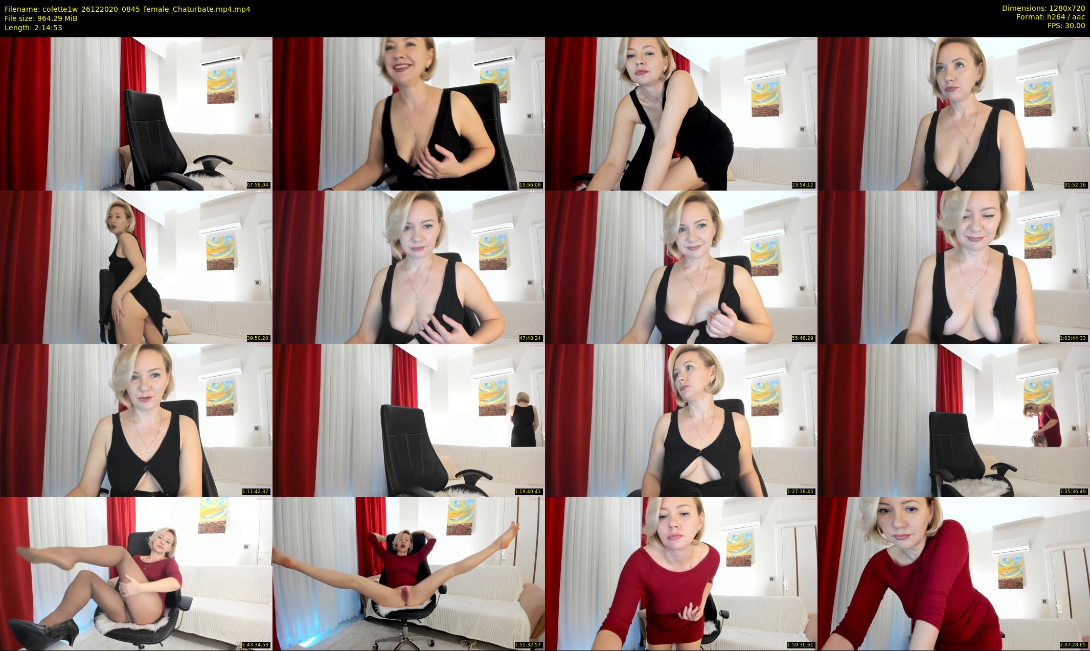 colette1w — 135 minute Chaturbate female cam show recording, 720p, Dec 26, 2020