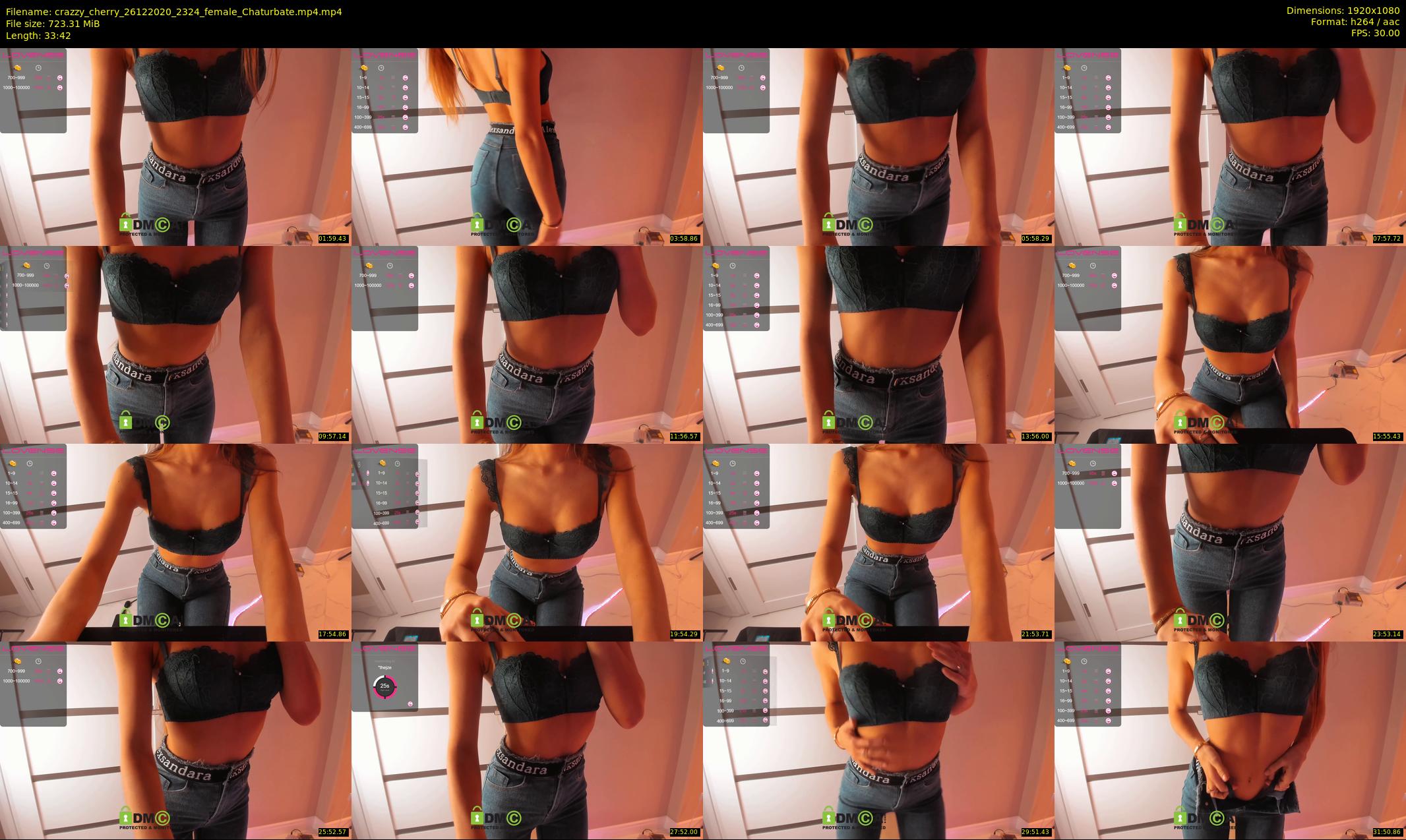 crazzy_cherry — 34 minute Chaturbate female cam show recording, 1080p, Dec 26, 2020