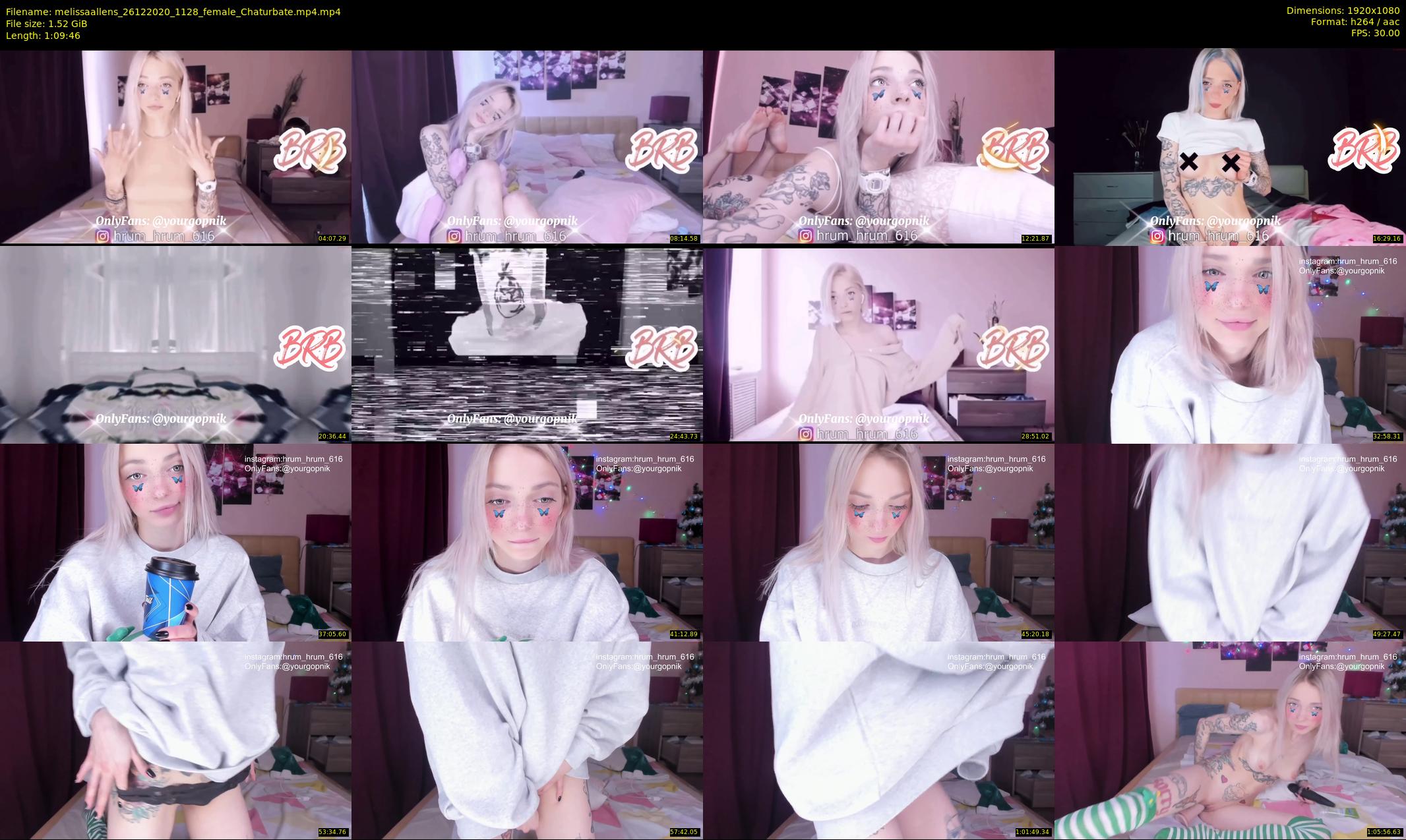 melissaallens — 70 minute Chaturbate female cam show recording, 1080p, Dec 26, 2020