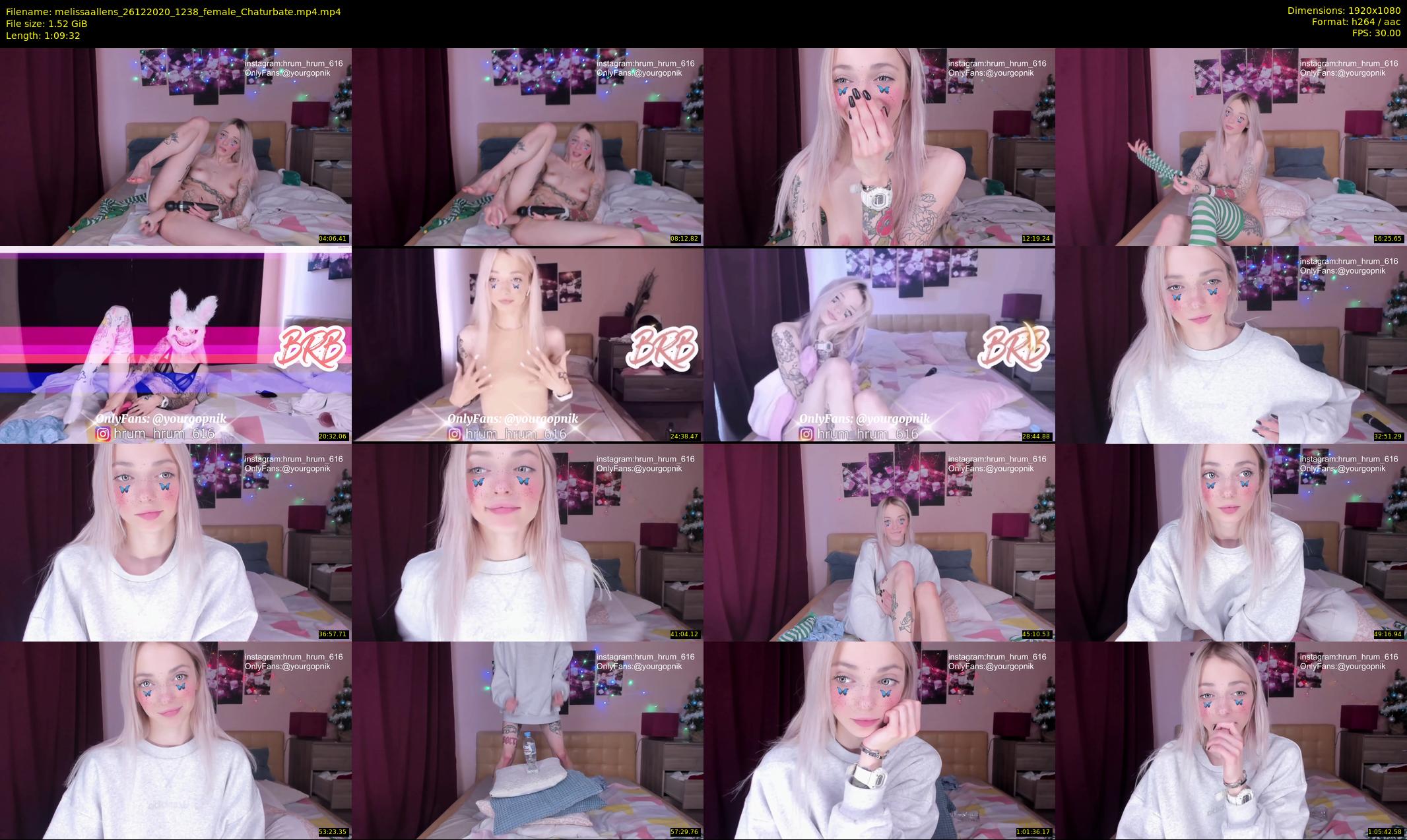 melissaallens — 70 minute Chaturbate female cam show recording, 1080p, Dec 26, 2020