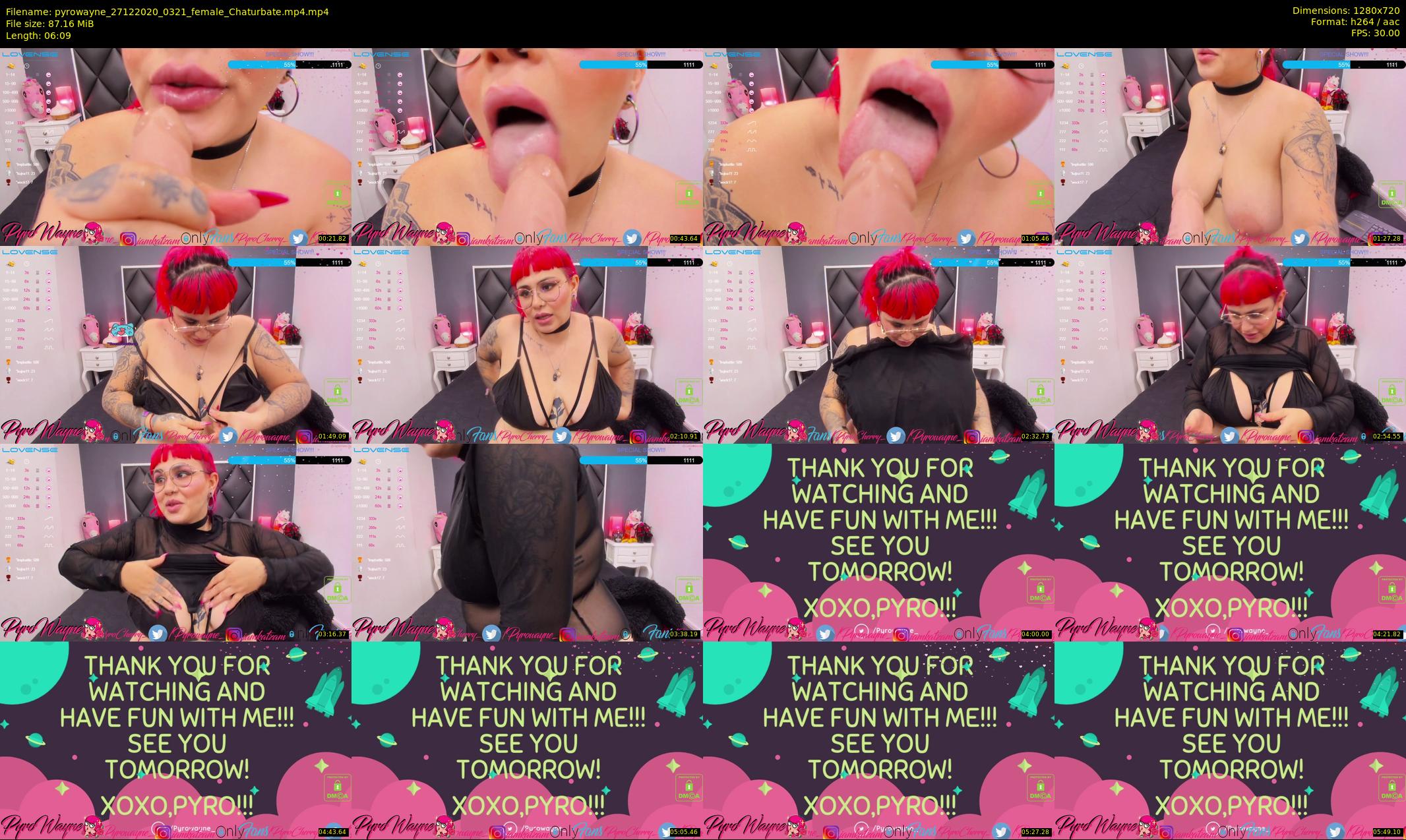 pyrowayne — 7 minute Chaturbate female cam show recording, 720p, Dec 27, 2020