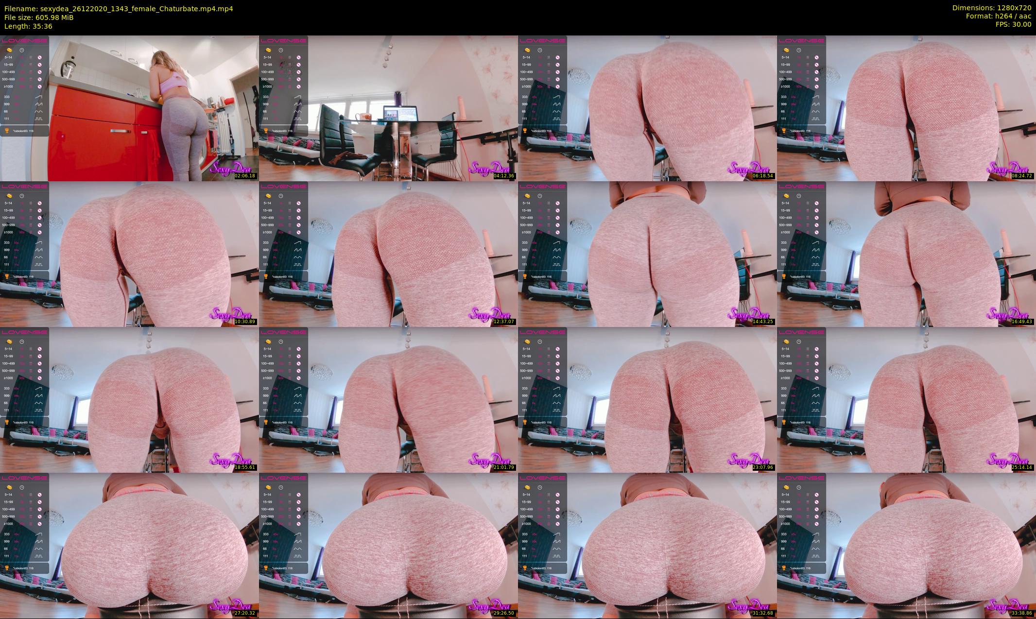sexydea — 36 minute Chaturbate female cam show recording, 720p, Dec 26, 2020