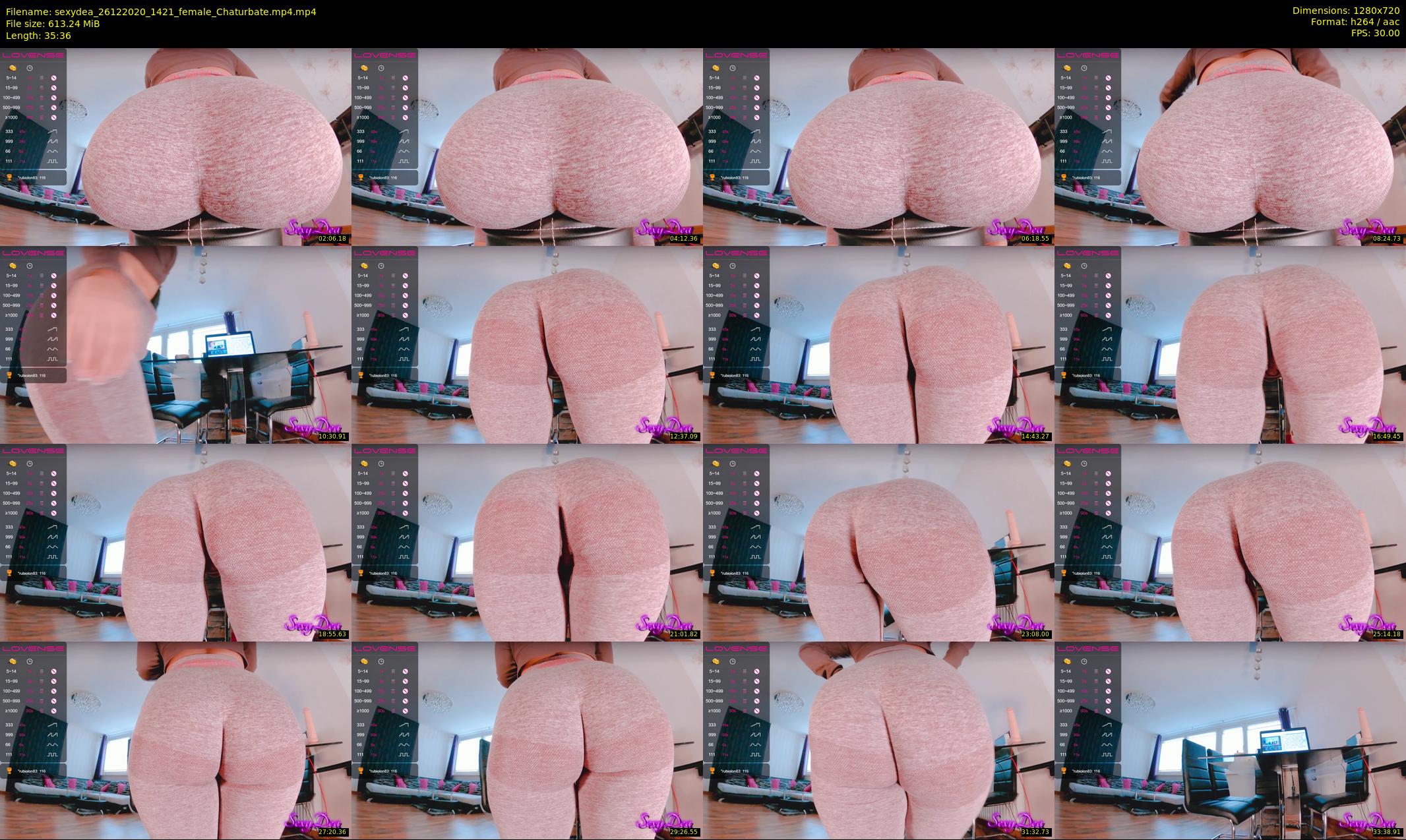 sexydea — 36 minute Chaturbate female cam show recording, 720p, Dec 26, 2020