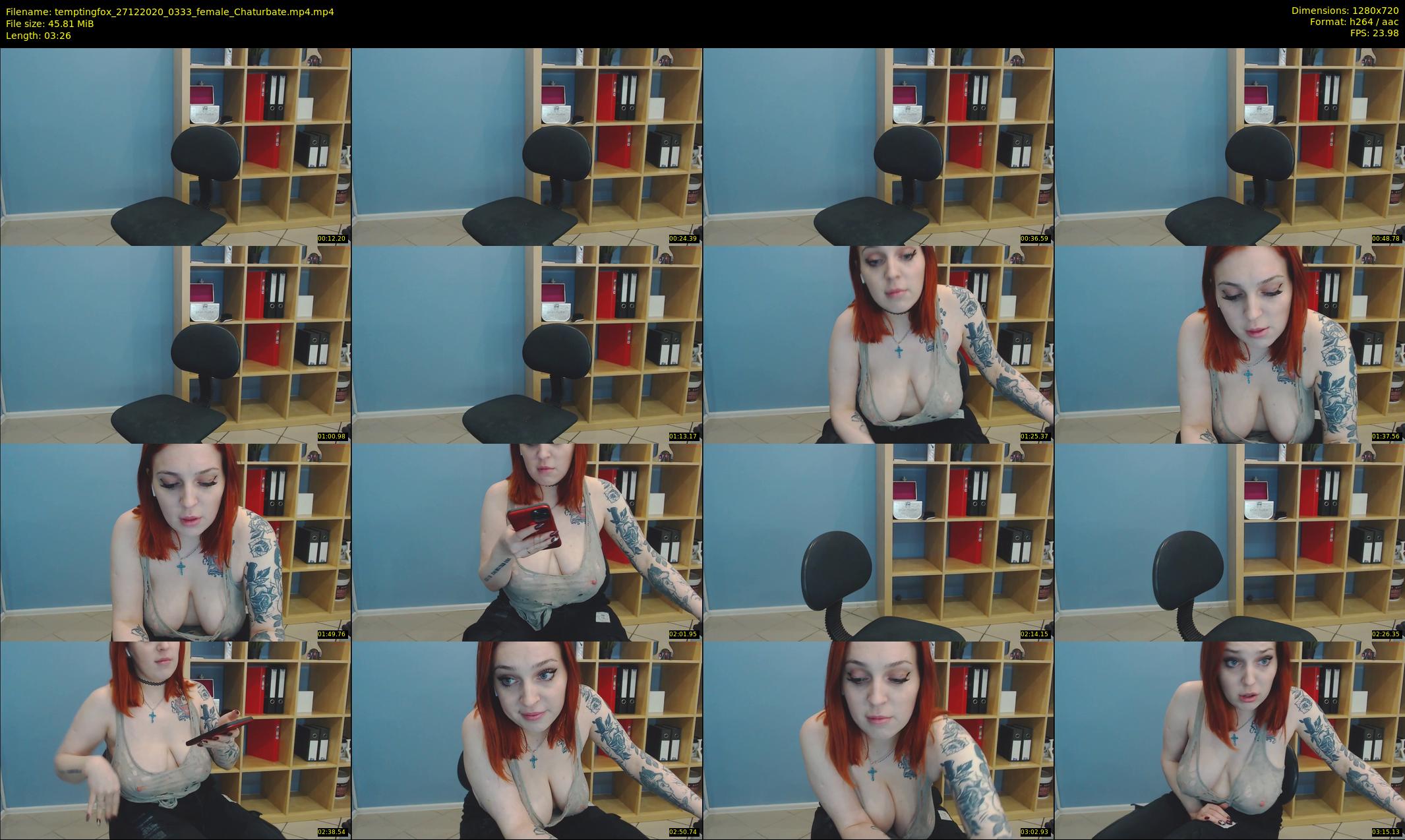 temptingfox — 4 minute Chaturbate female cam show recording, 720p, Dec 27, 2020