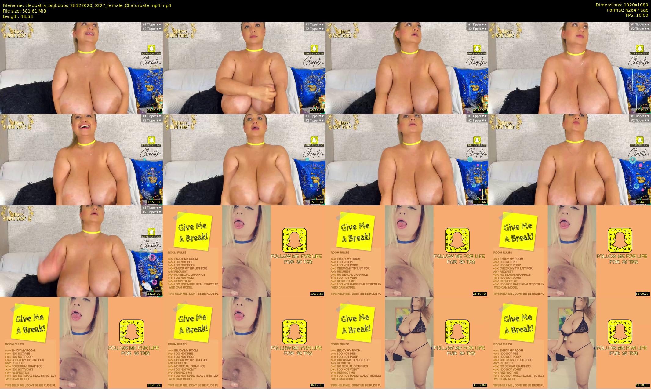 cleopatra_bigboobs — 44 minute Chaturbate female cam show recording, 1080p, Dec 28, 2020