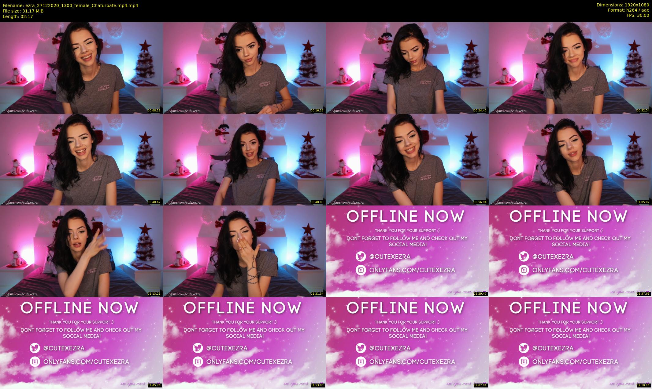 ezra — 3 minute Chaturbate female cam show recording, 1080p, Dec 27, 2020