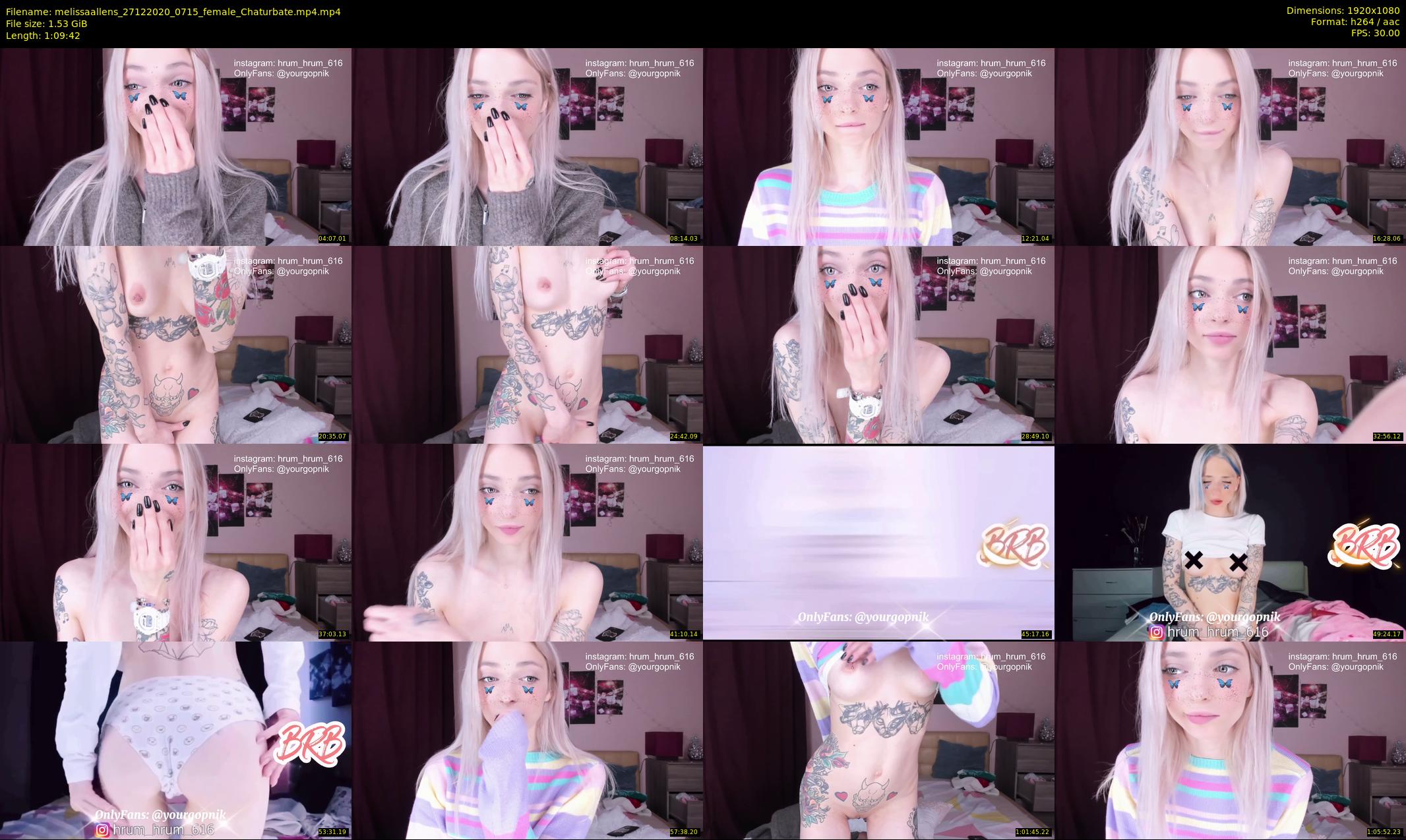 melissaallens — 70 minute Chaturbate female cam show recording, 1080p, Dec 27, 2020