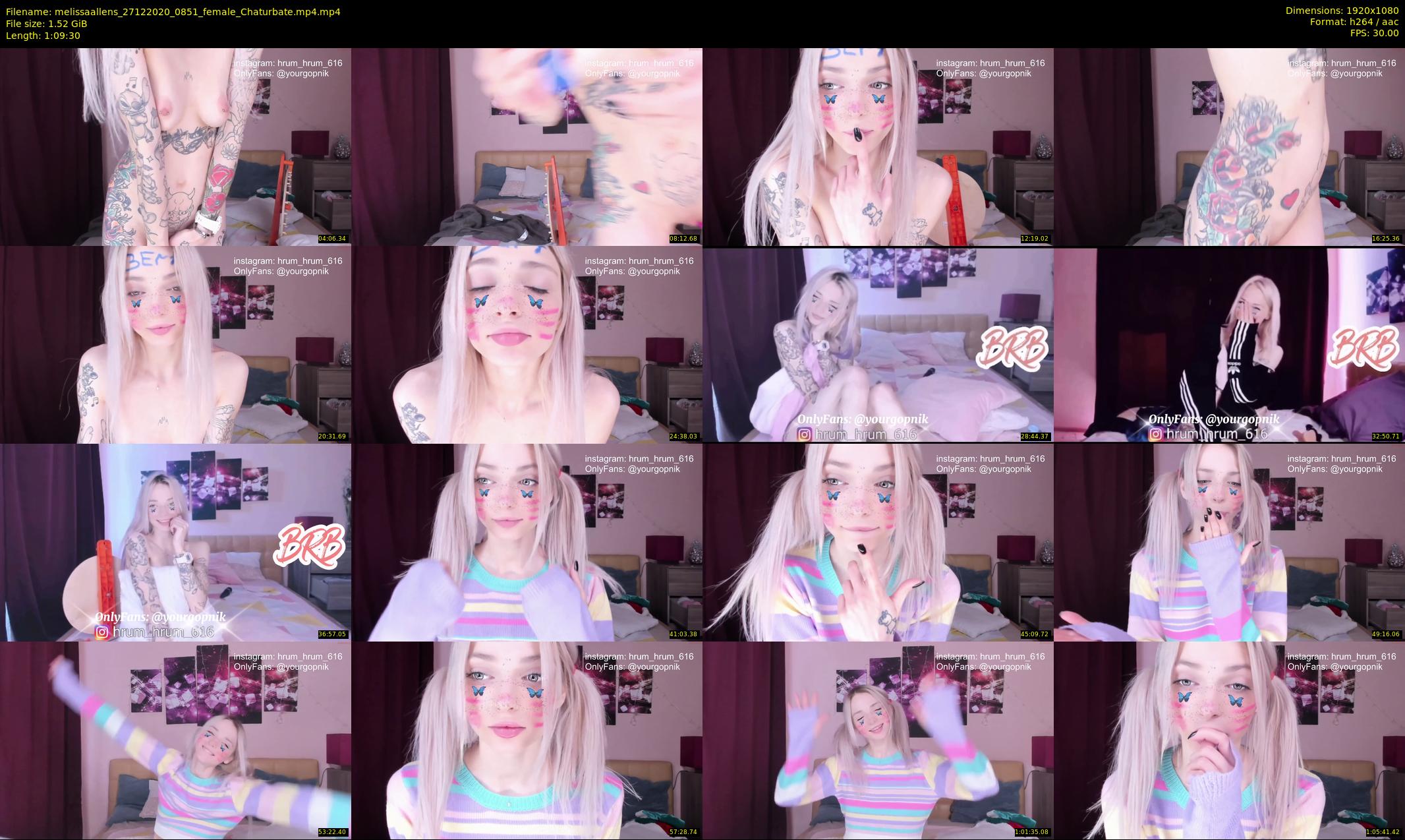 melissaallens — 70 minute Chaturbate female cam show recording, 1080p, Dec 27, 2020