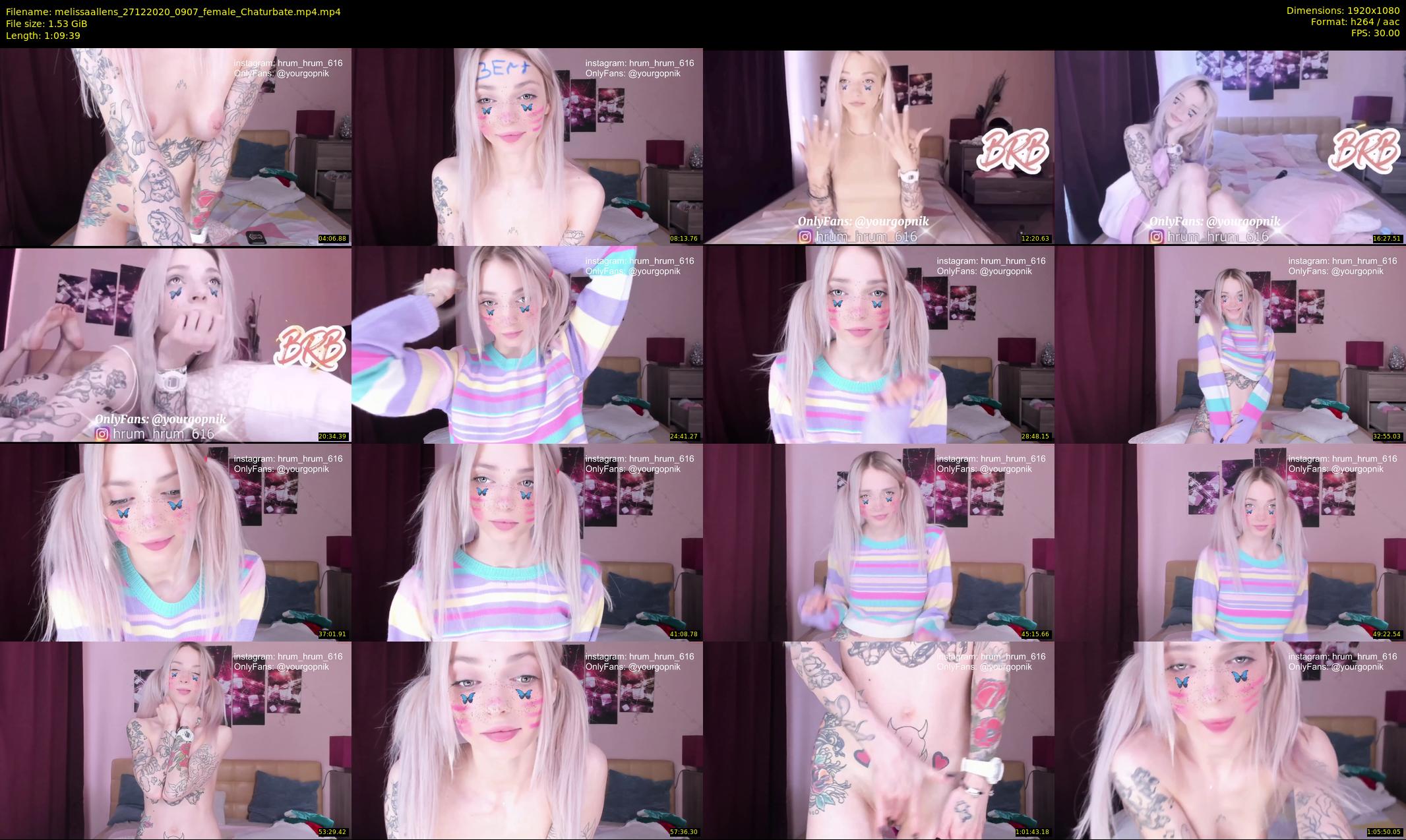 melissaallens — 70 minute Chaturbate female cam show recording, 1080p, Dec 27, 2020