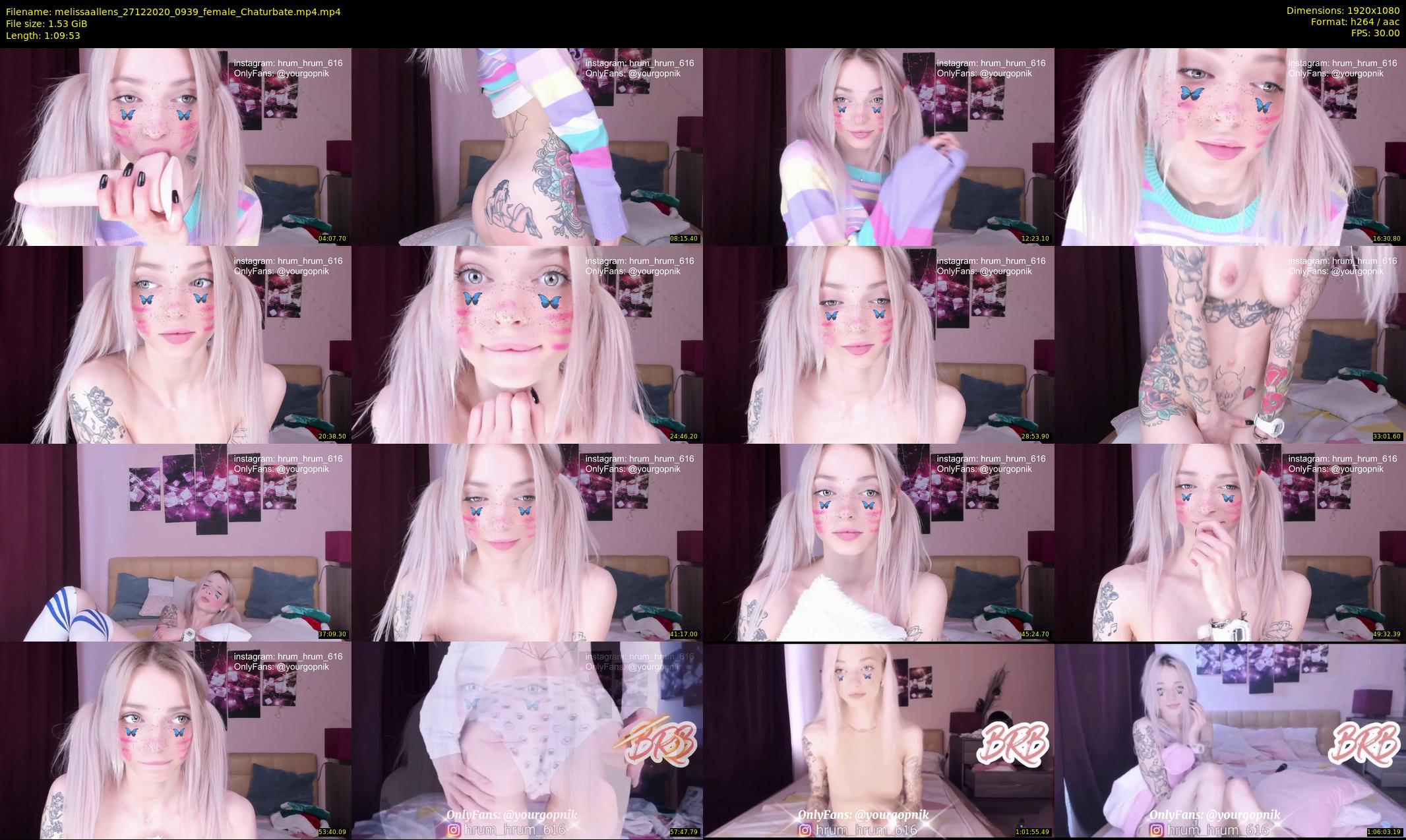 melissaallens — 70 minute Chaturbate female cam show recording, 1080p, Dec 27, 2020