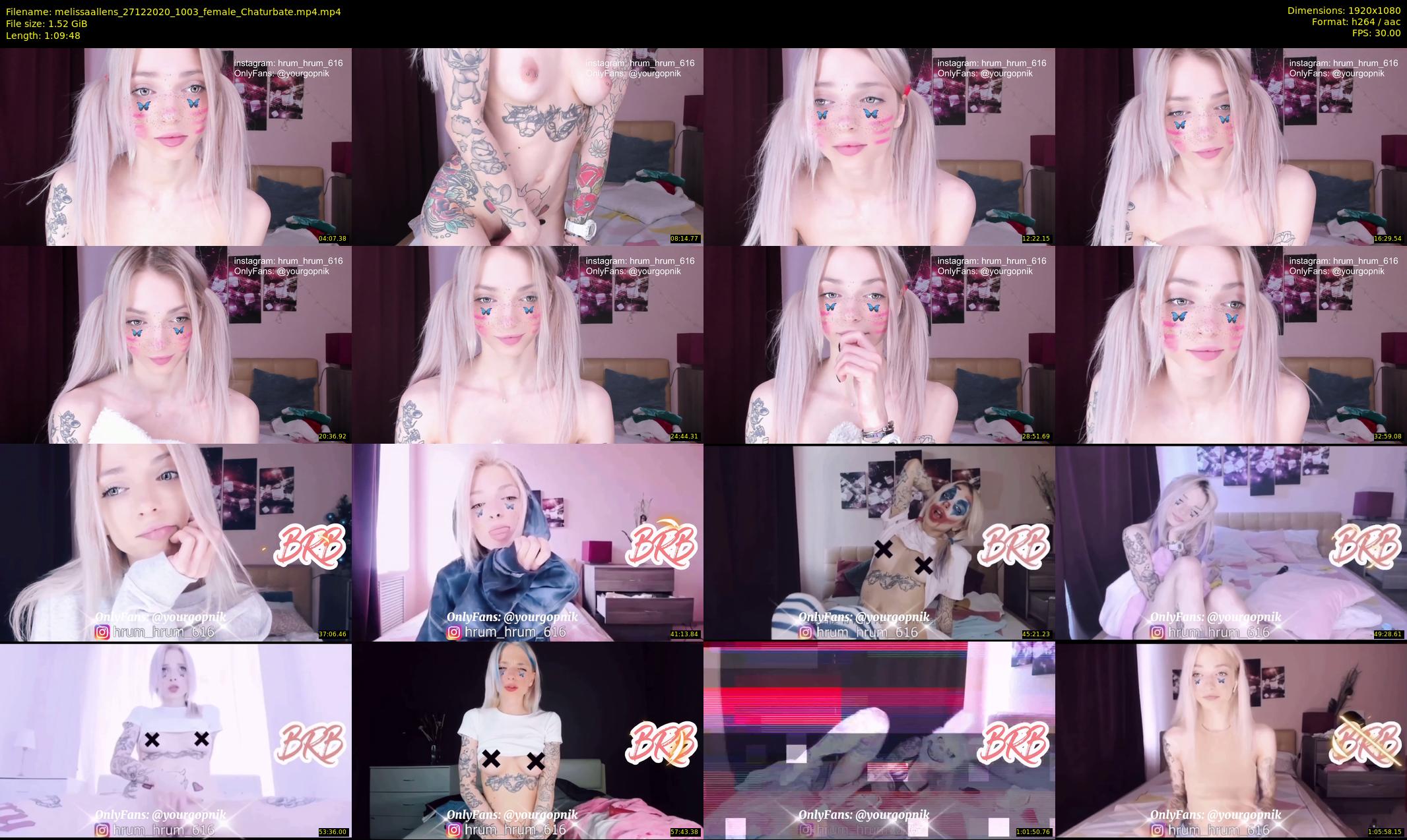 melissaallens — 70 minute Chaturbate female cam show recording, 1080p, Dec 27, 2020
