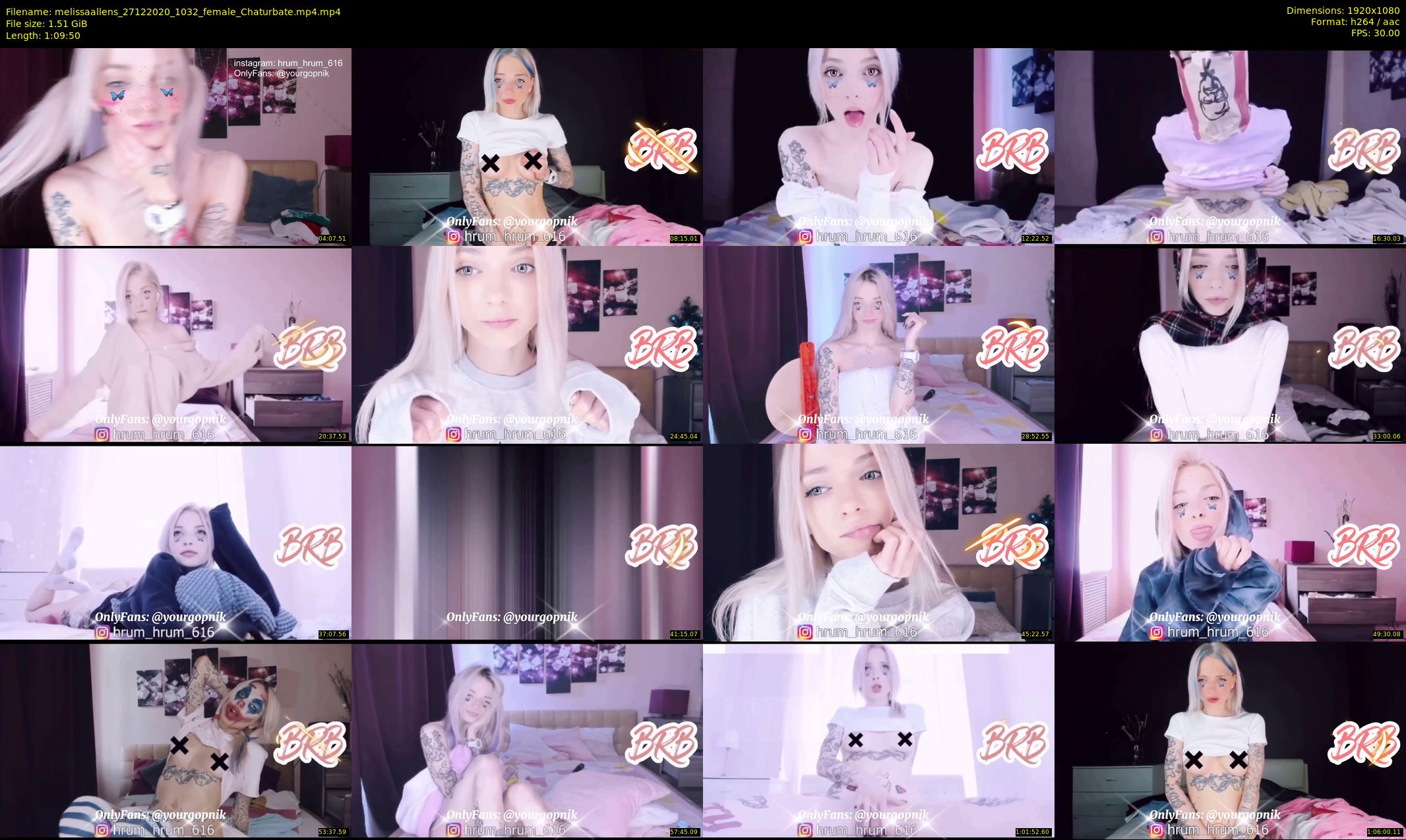melissaallens — 70 minute Chaturbate female cam show recording, 1080p, Dec 27, 2020