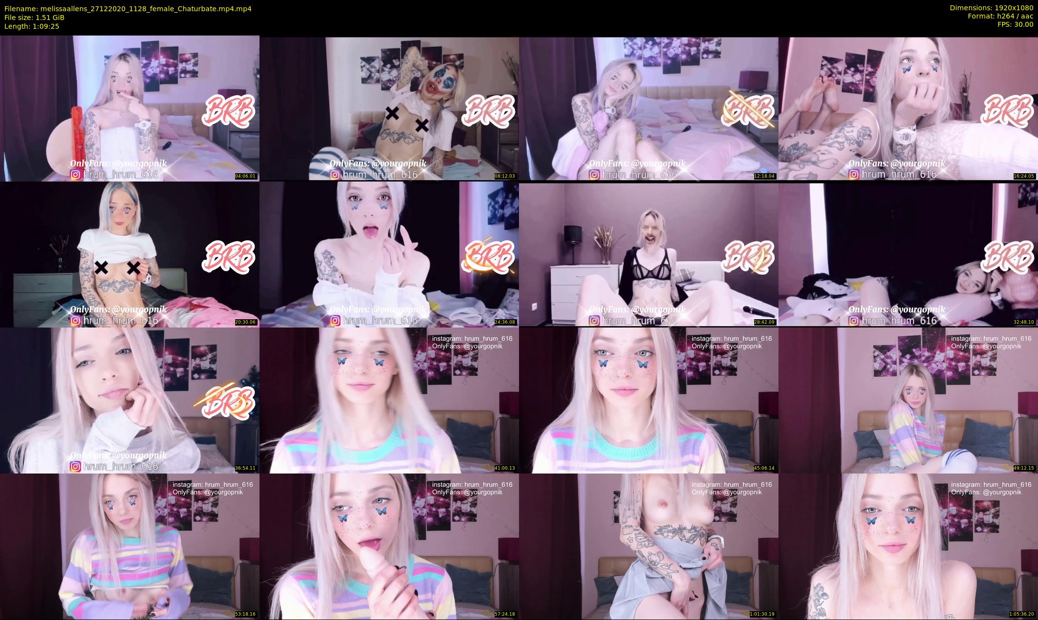 melissaallens — 70 minute Chaturbate female cam show recording, 1080p, Dec 27, 2020