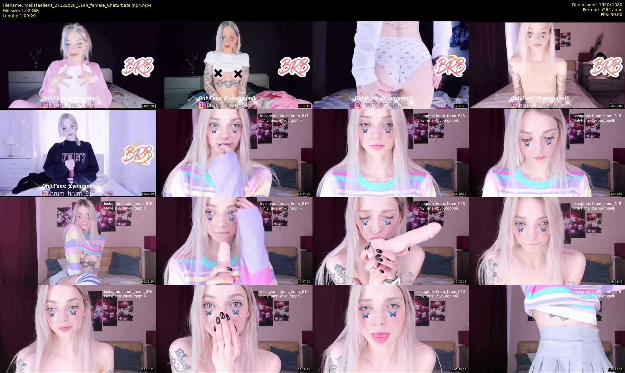 melissaallens — 70 minute Chaturbate female cam show recording, 1080p, Dec 27, 2020