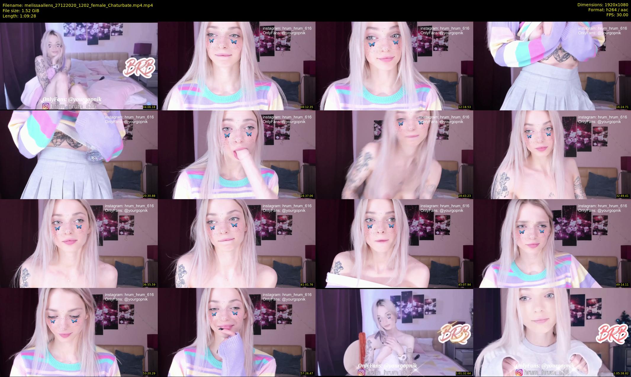 melissaallens — 70 minute Chaturbate female cam show recording, 1080p, Dec 27, 2020