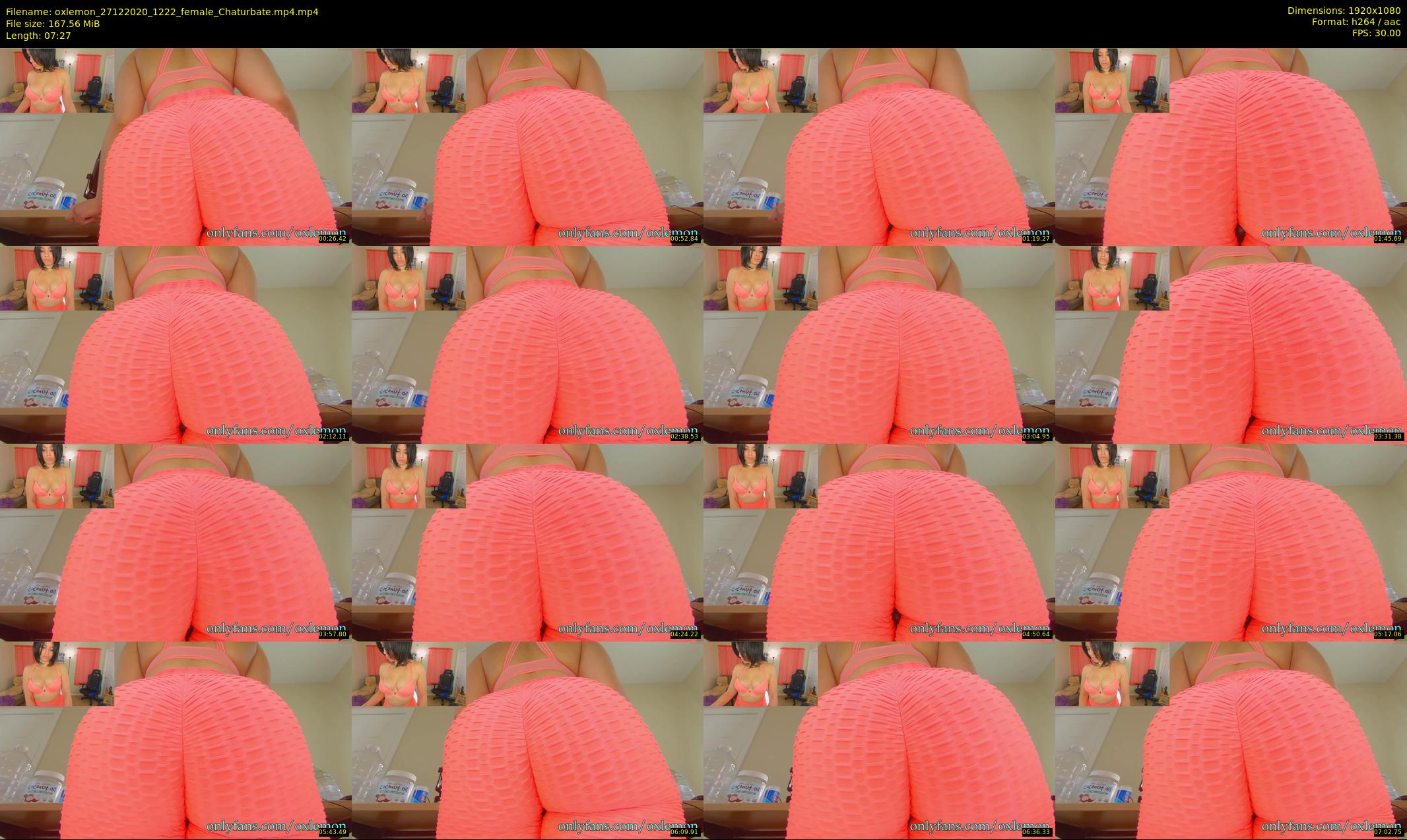 oxlemon — 8 minute Chaturbate female cam show recording, 1080p, Dec 27, 2020