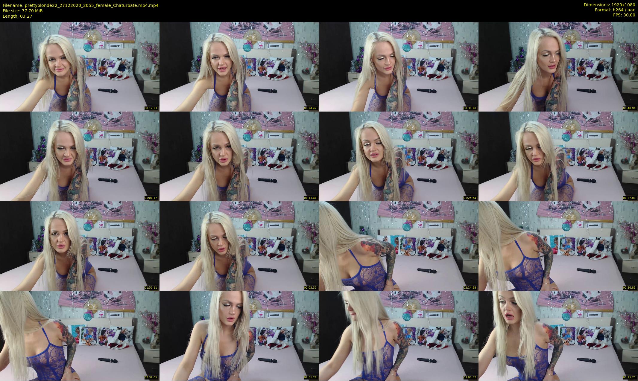 prettyblonde22 — 4 minute Chaturbate female cam show recording, 1080p, Dec 27, 2020