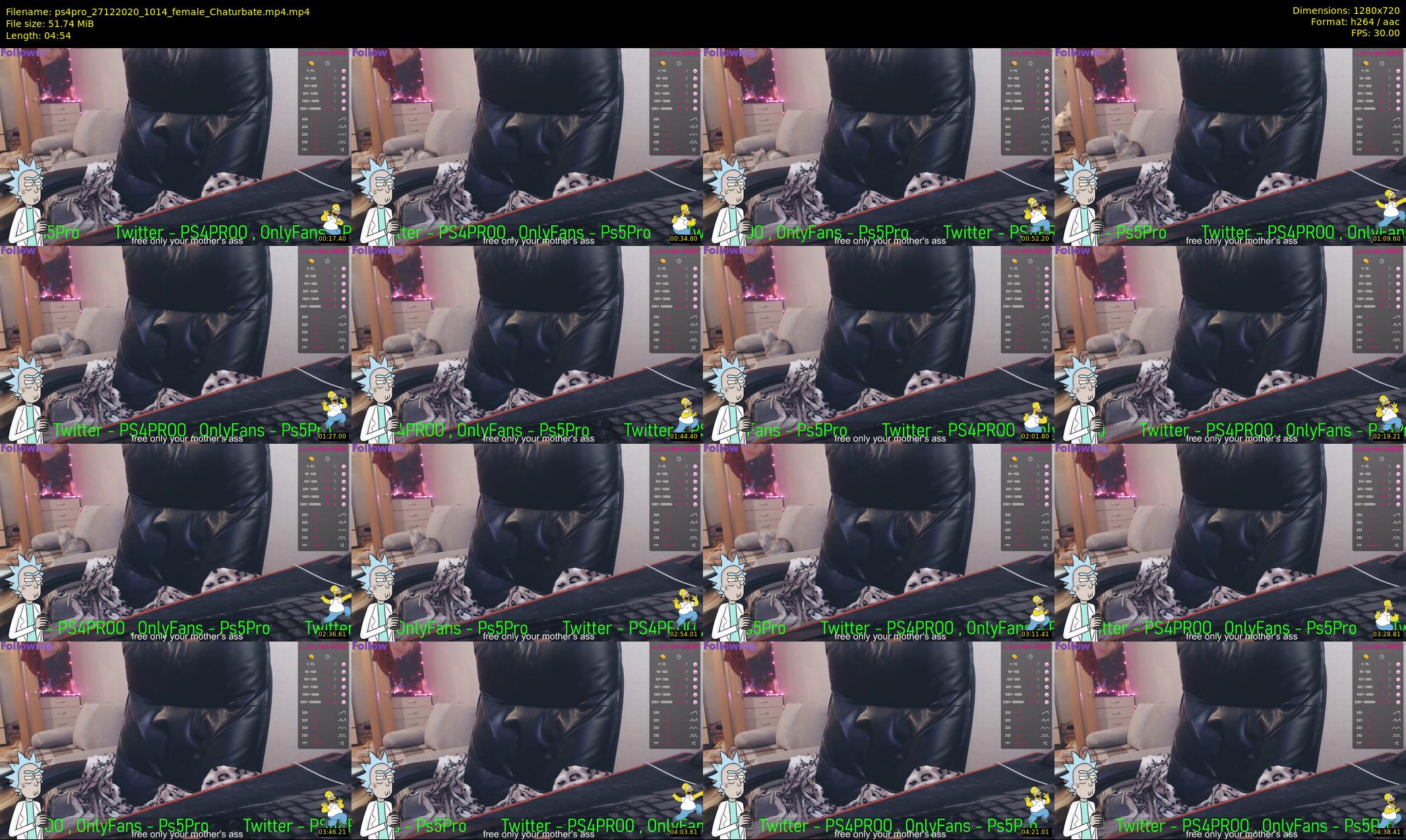 ps4pro — 5 minute Chaturbate female cam show recording, 720p, Dec 27, 2020