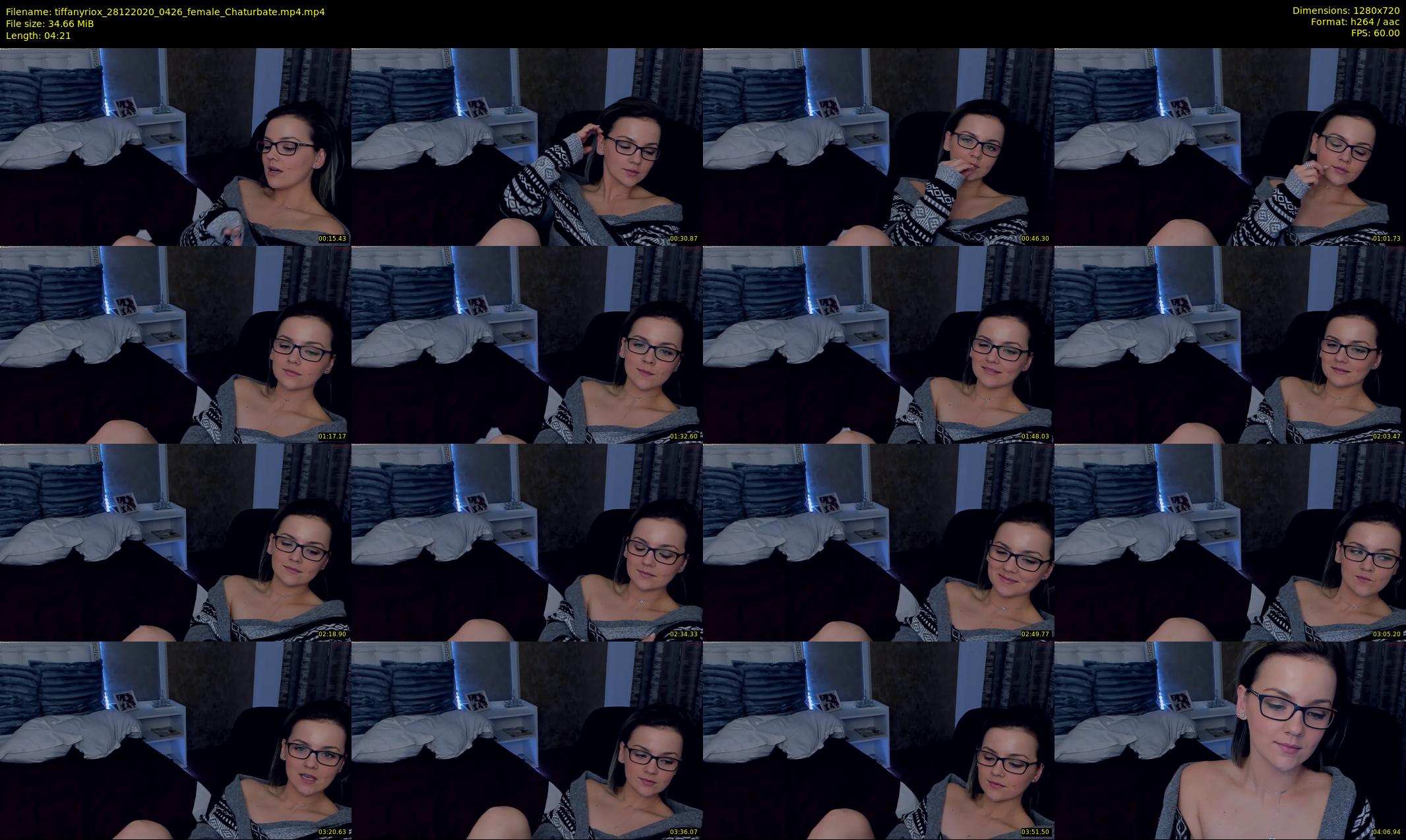 tiffanyriox — 5 minute Chaturbate female cam show recording, 720p, Dec 28, 2020
