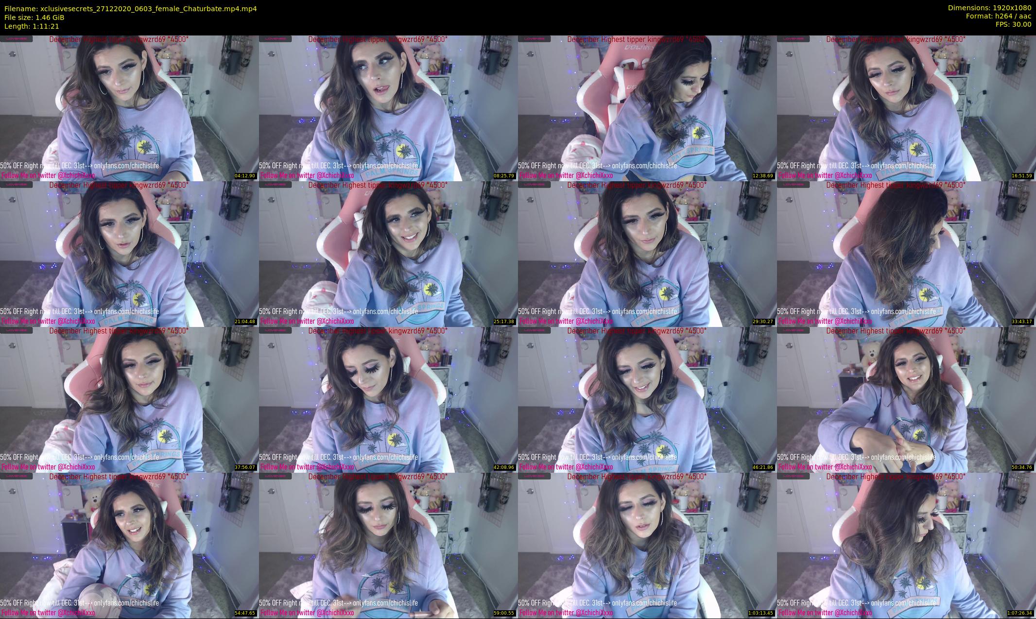 xclusivesecrets — 72 minute Chaturbate female cam show recording, 1080p, Dec 27, 2020