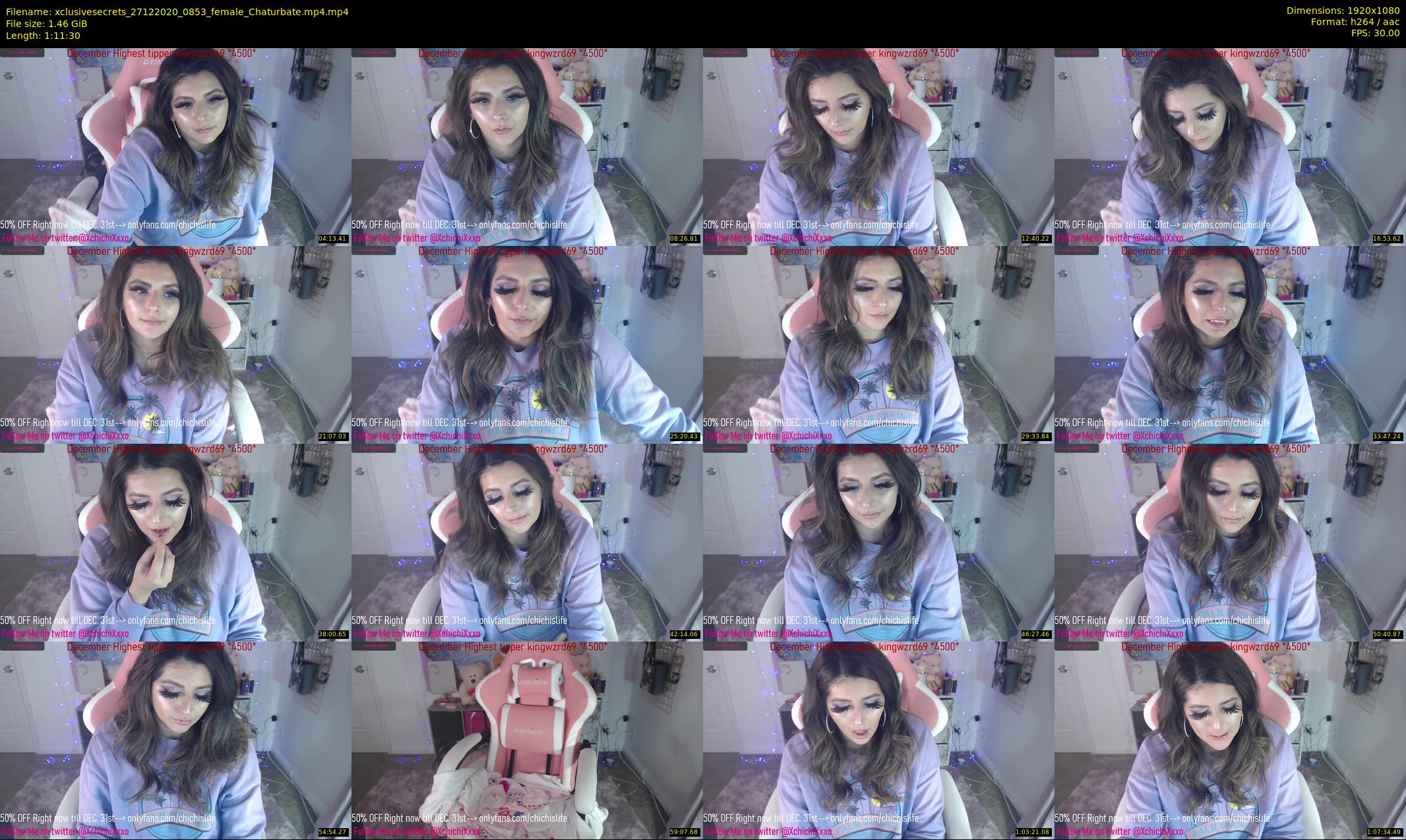 xclusivesecrets — 72 minute Chaturbate female cam show recording, 1080p, Dec 27, 2020