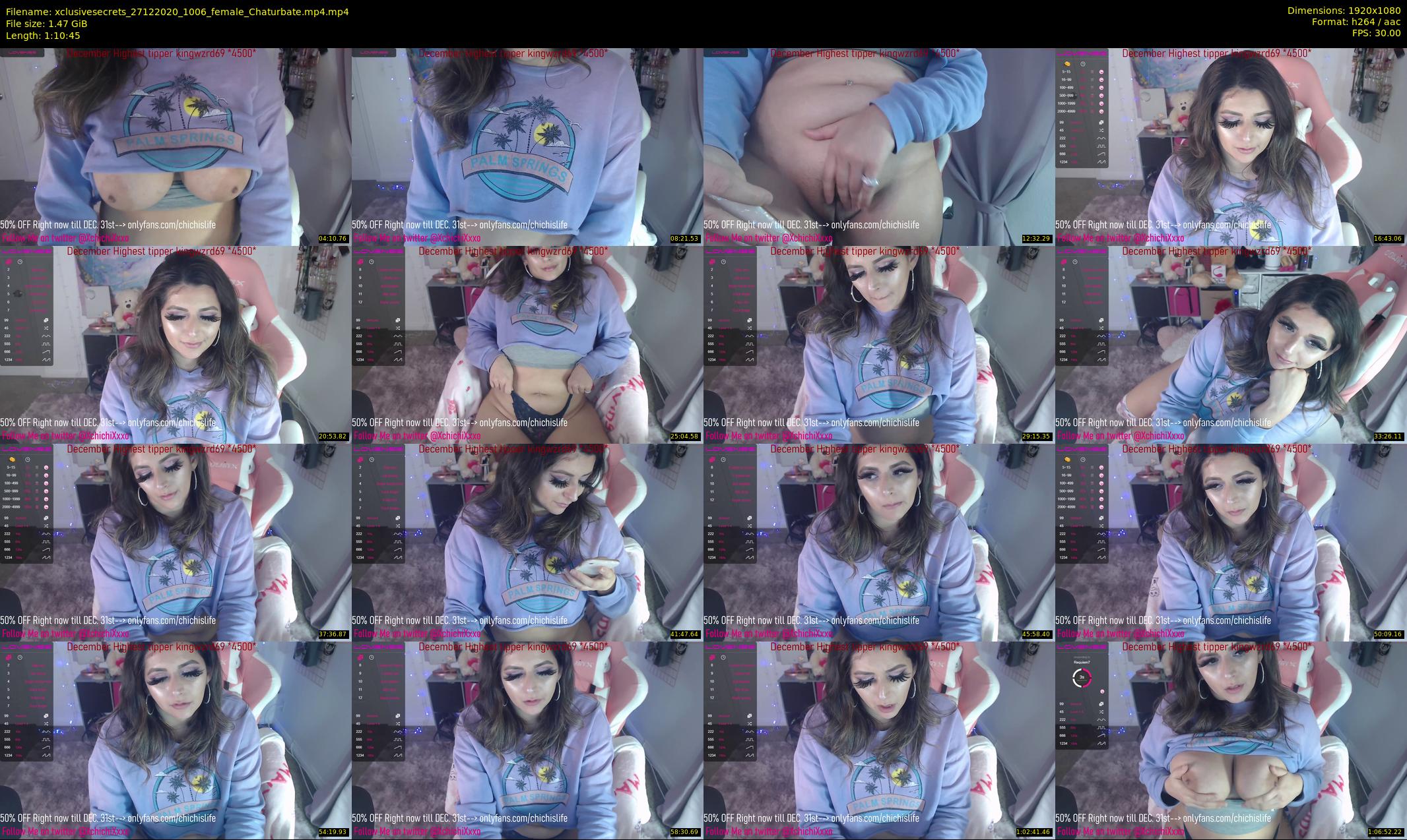 xclusivesecrets — 71 minute Chaturbate female cam show recording, 1080p, Dec 27, 2020
