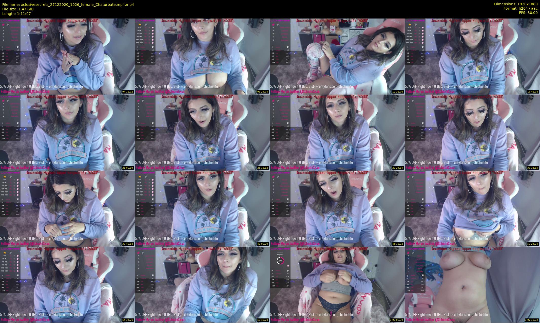 xclusivesecrets — 72 minute Chaturbate female cam show recording, 1080p, Dec 27, 2020