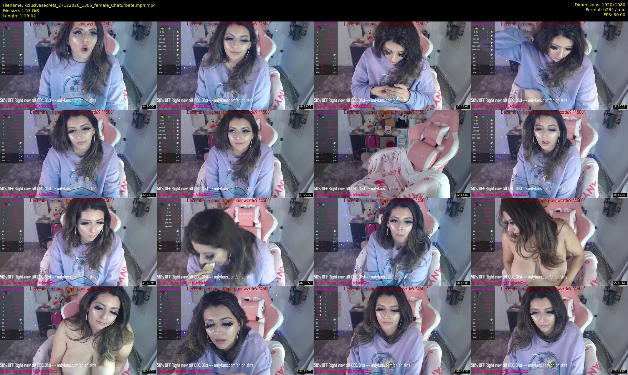 xclusivesecrets — 79 minute Chaturbate female cam show recording, 1080p, Dec 27, 2020