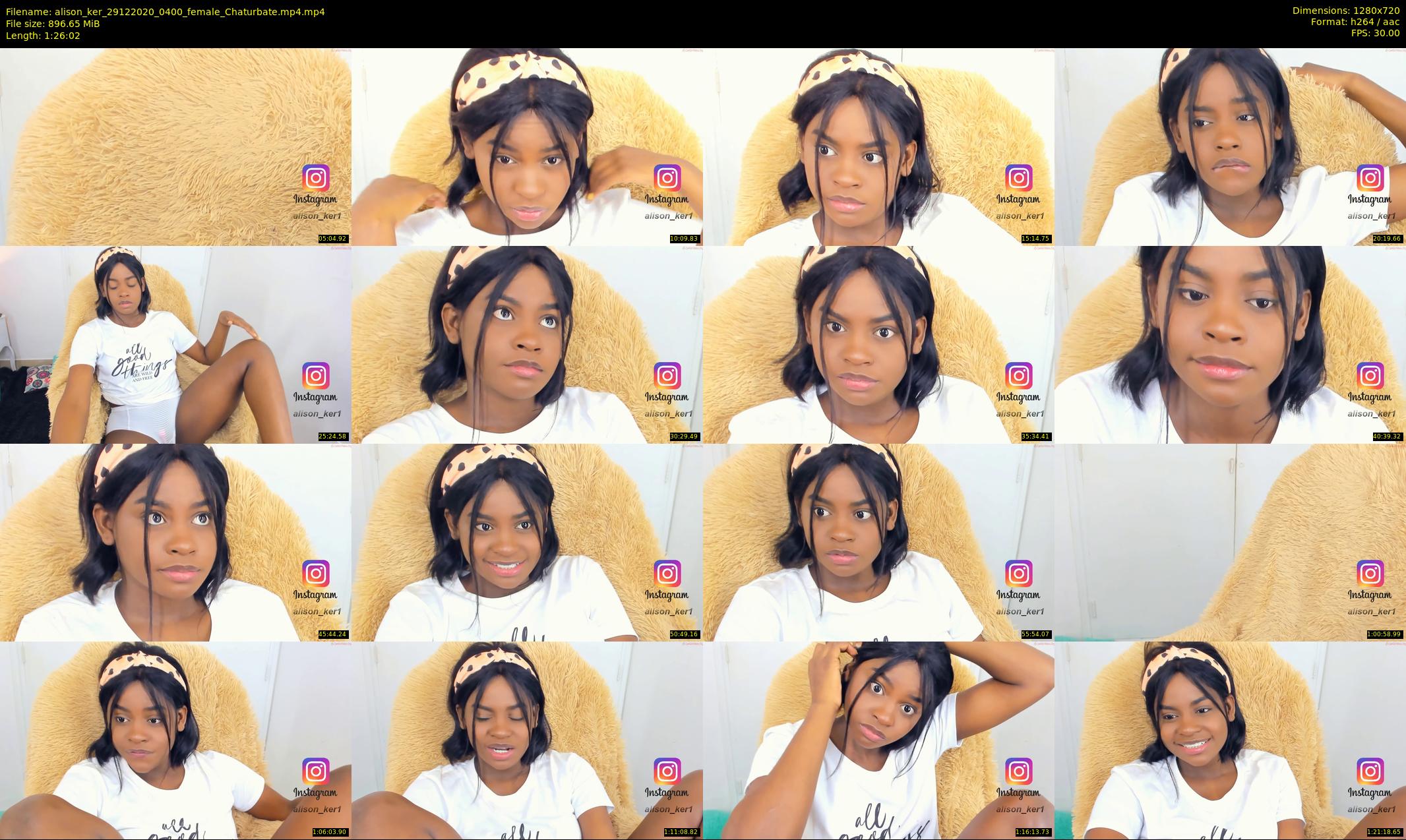 alison_ker — 87 minute Chaturbate female cam show recording, 720p, Dec 29, 2020