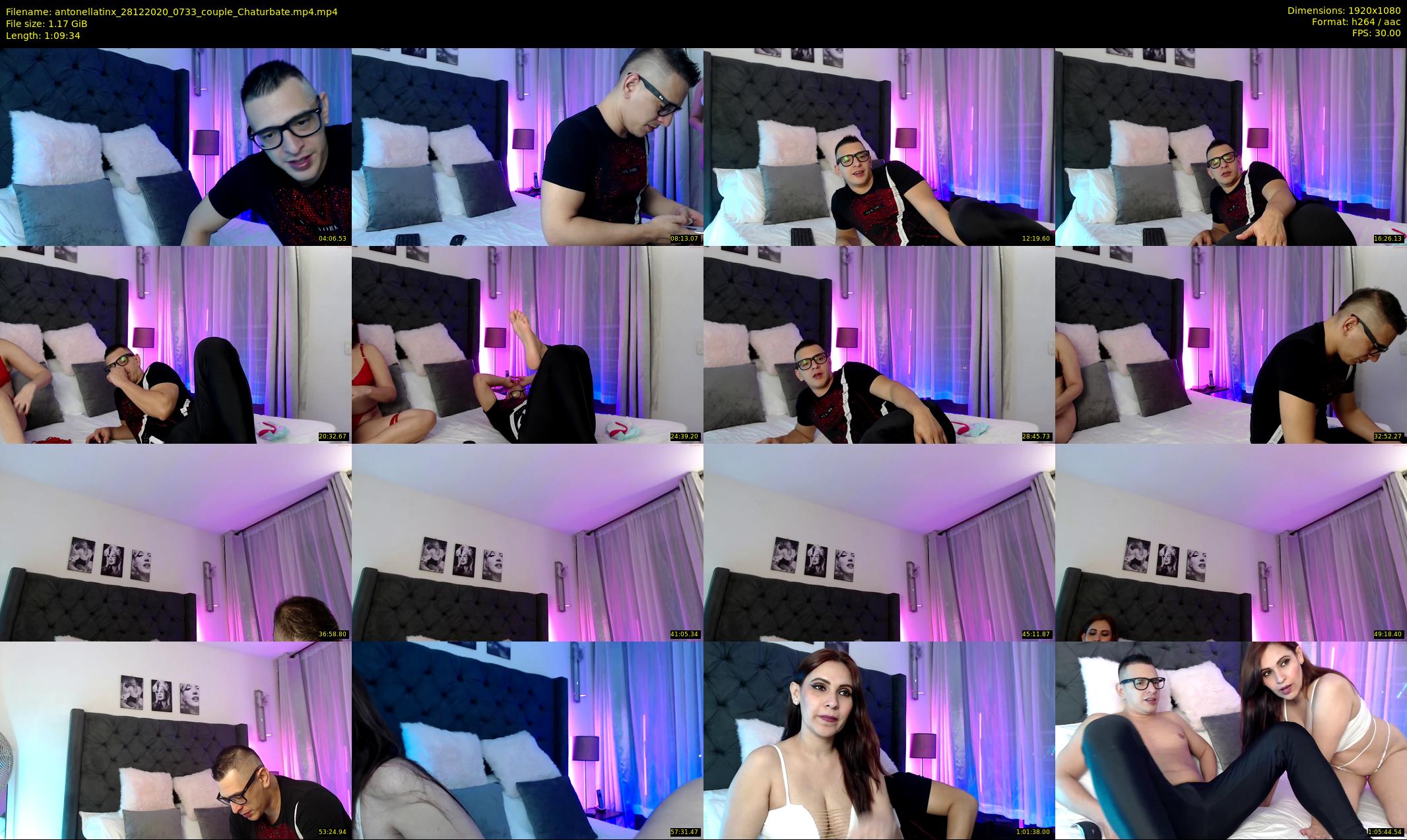 antonellatinx — 70 minute Chaturbate couple cam show recording, 1080p, Dec 28, 2020