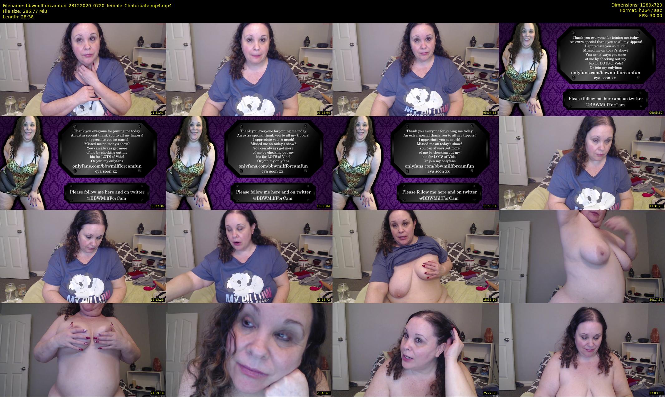 bbwmilfforcamfun — 29 minute Chaturbate female cam show recording, 720p, Dec 28, 2020