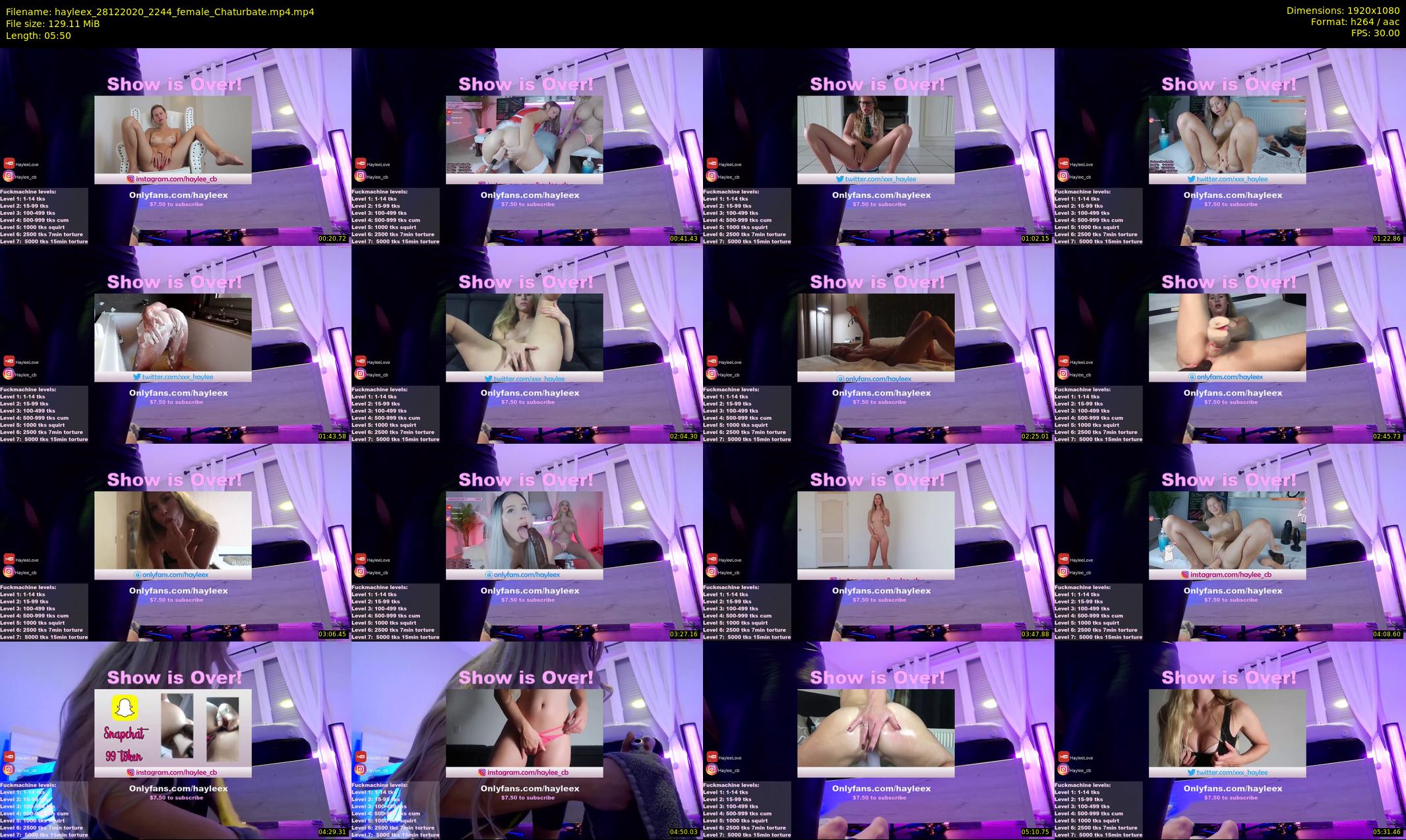 hayleex — 6 minute Chaturbate female cam show recording, 1080p, Dec 28, 2020