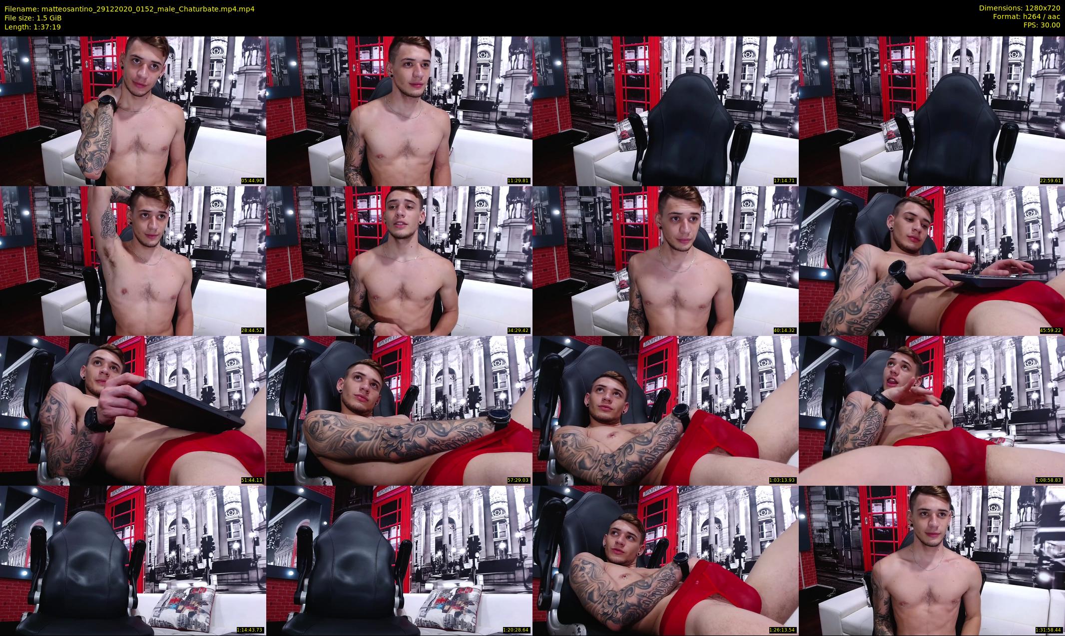 matteosantino — 98 minute Chaturbate male cam show recording, 720p, Dec 29, 2020