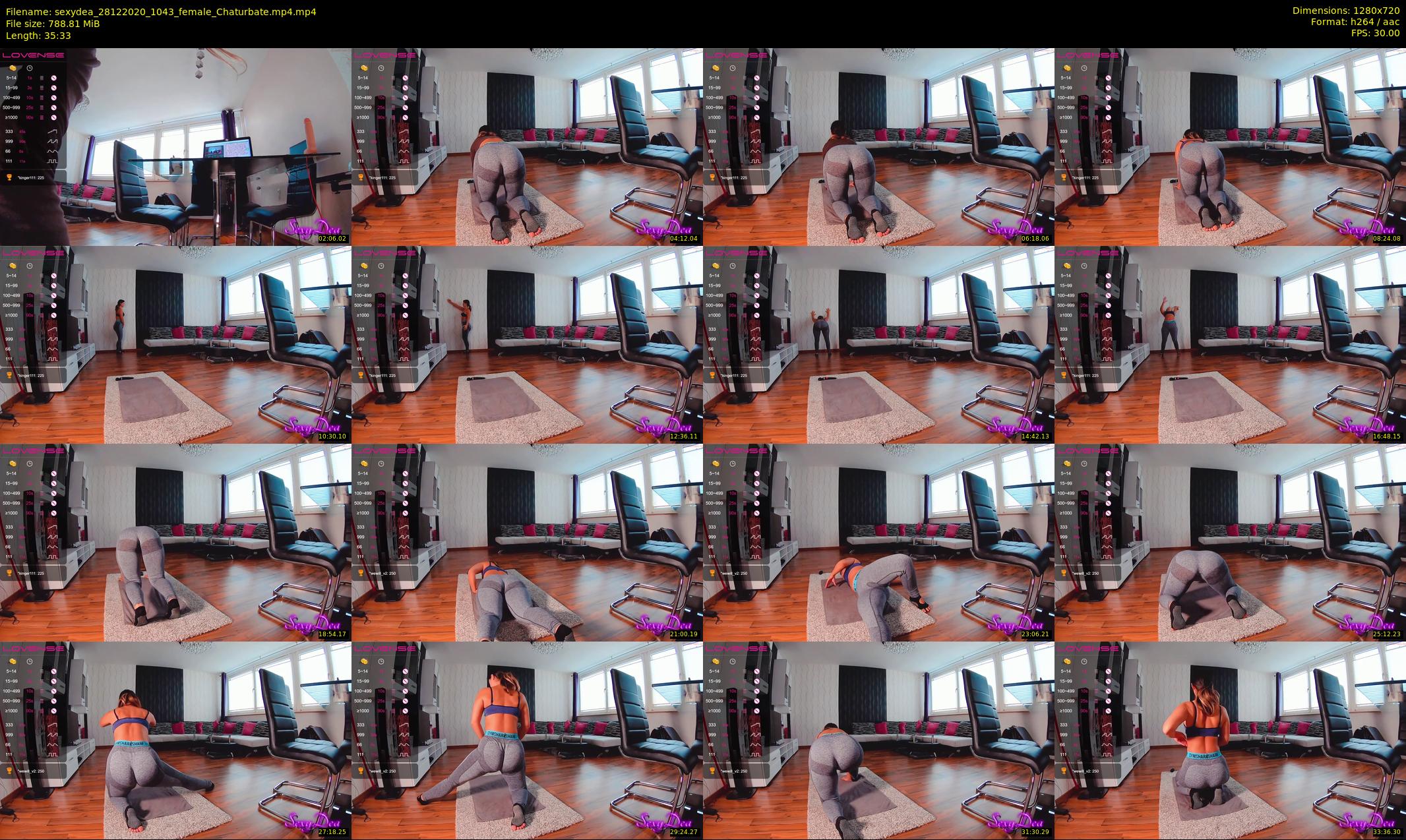 sexydea — 36 minute Chaturbate female cam show recording, 720p, Dec 28, 2020