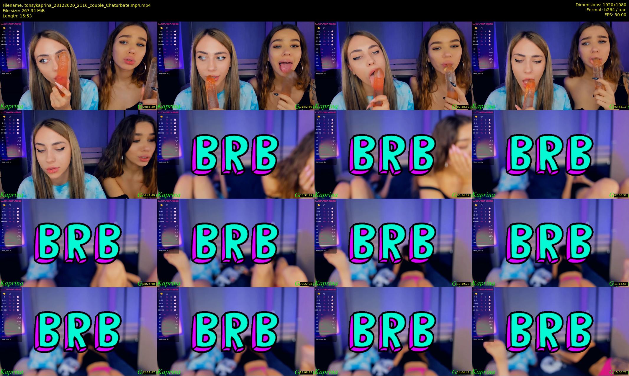 tonsykaprina — 16 minute Chaturbate couple cam show recording, 1080p, Dec 28, 2020
