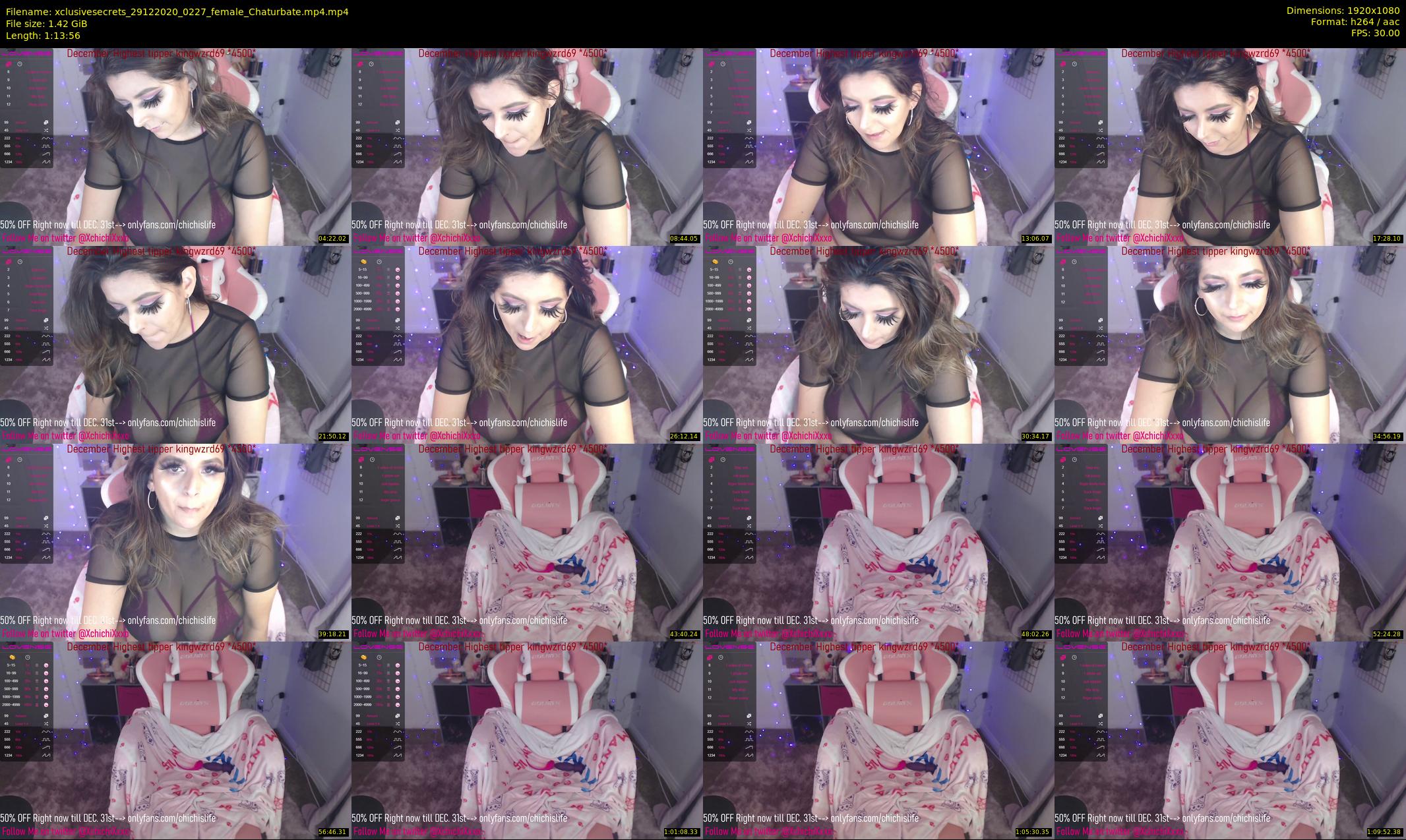 xclusivesecrets — 74 minute Chaturbate female cam show recording, 1080p, Dec 29, 2020