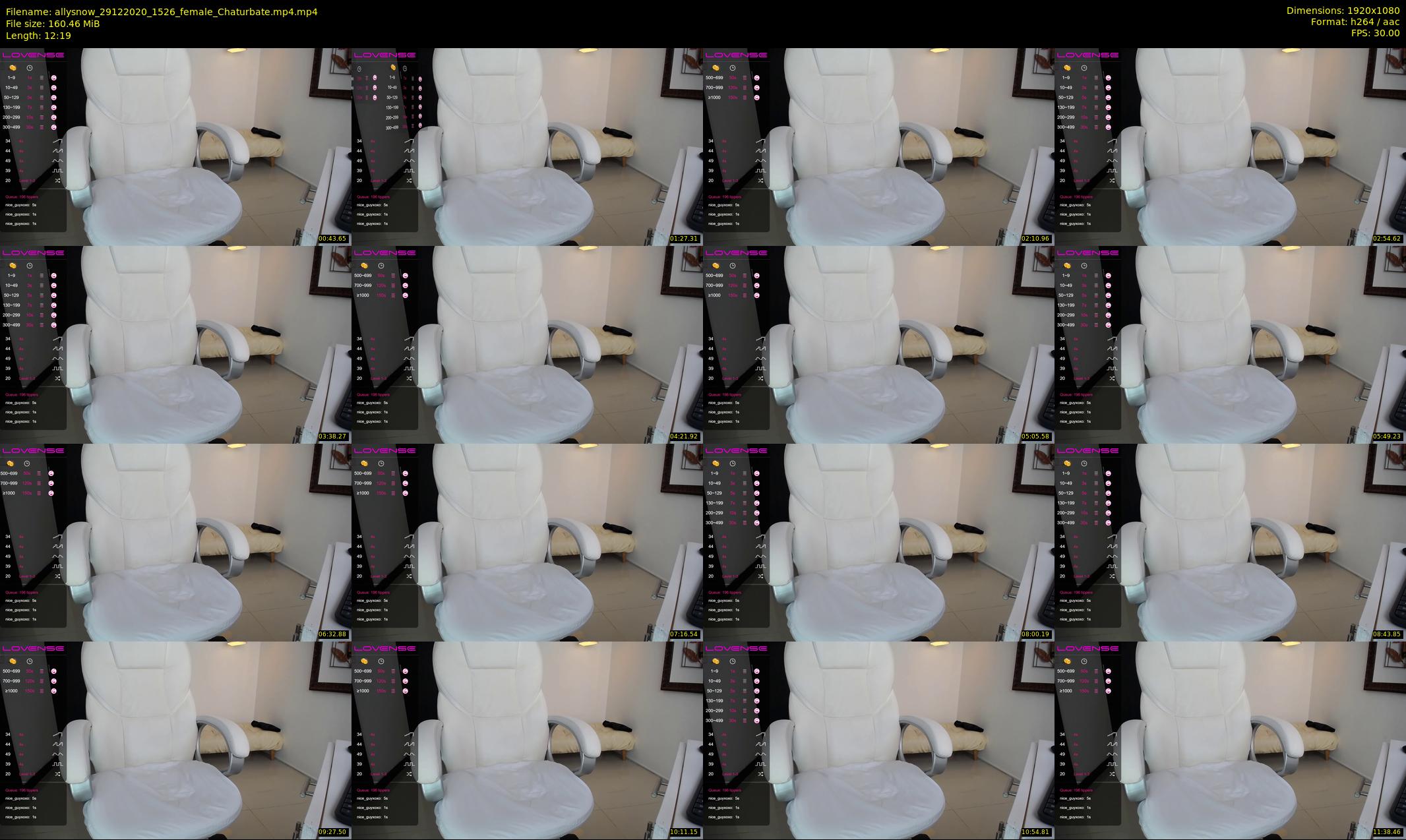 allysnow — 13 minute Chaturbate female cam show recording, 1080p, Dec 29, 2020
