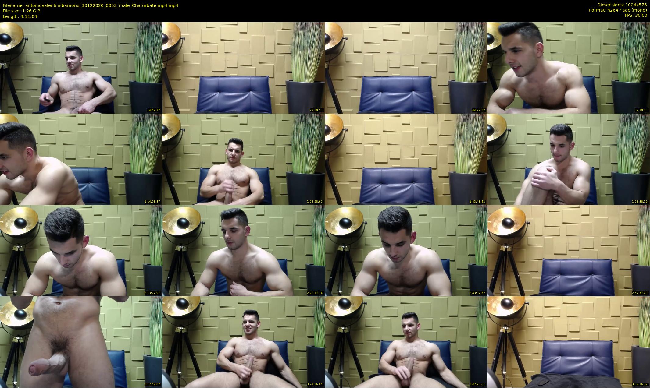antoniovalentinidiamond — 252 minute Chaturbate male cam show recording, 480p, Dec 30, 2020